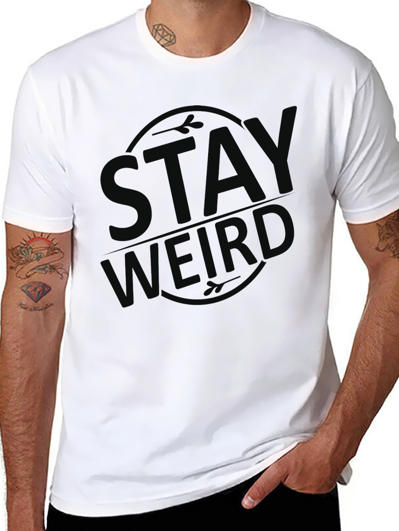 Stay Weird Black Graphic Tee