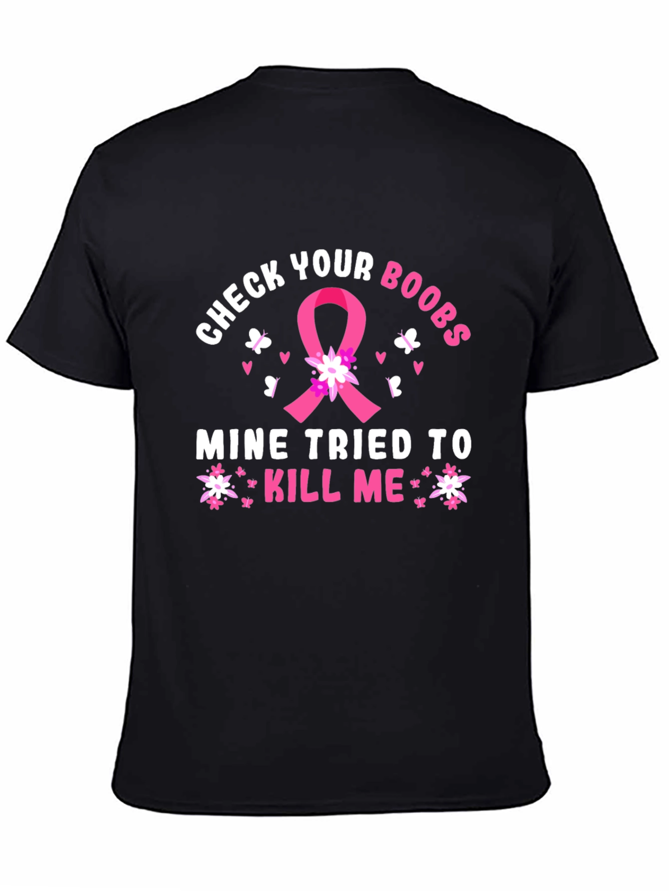 Check Your Boobs Breast Cancer Awareness T-Shirt