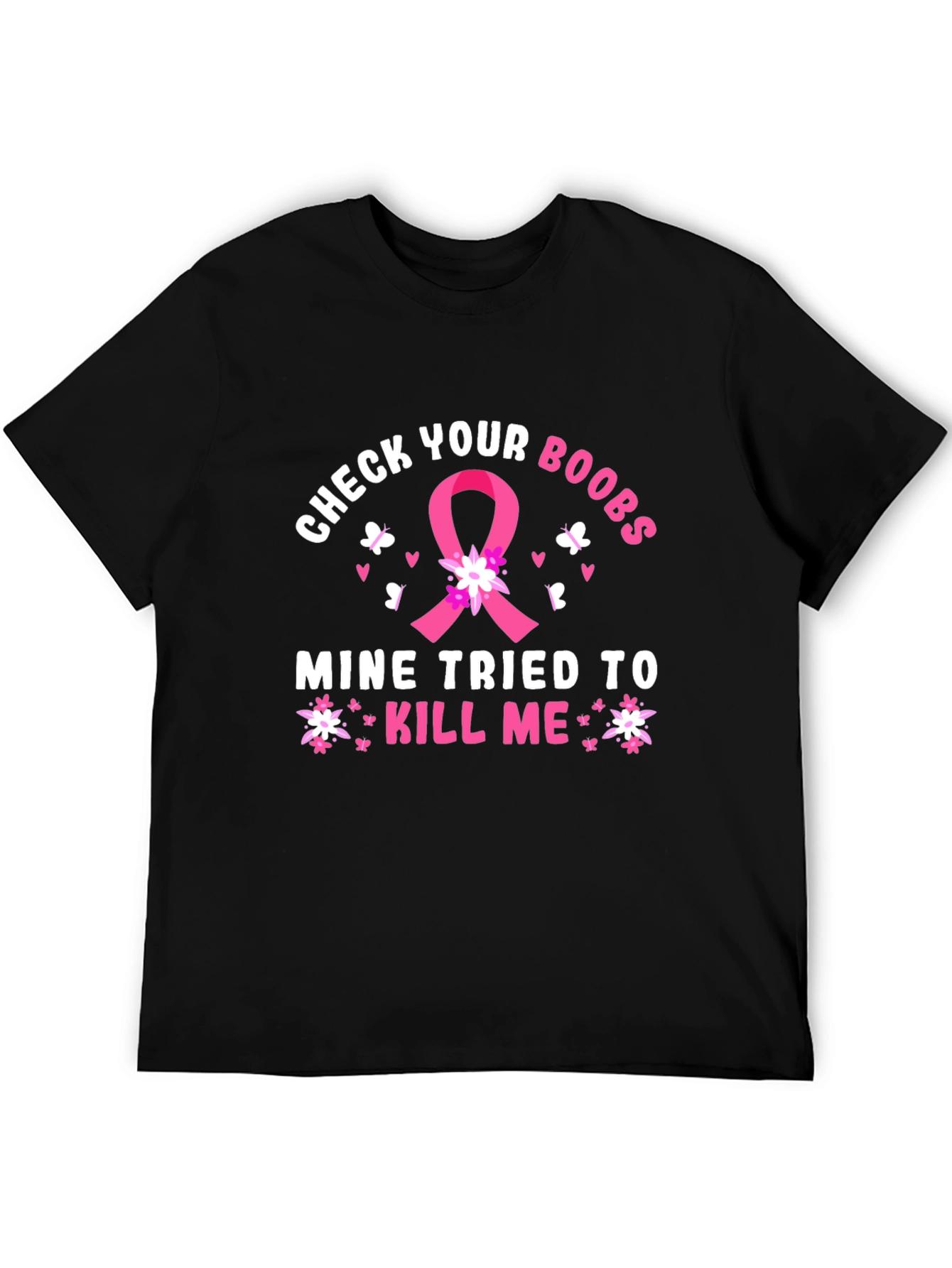 Check Your Boobs Breast Cancer Awareness T-Shirt