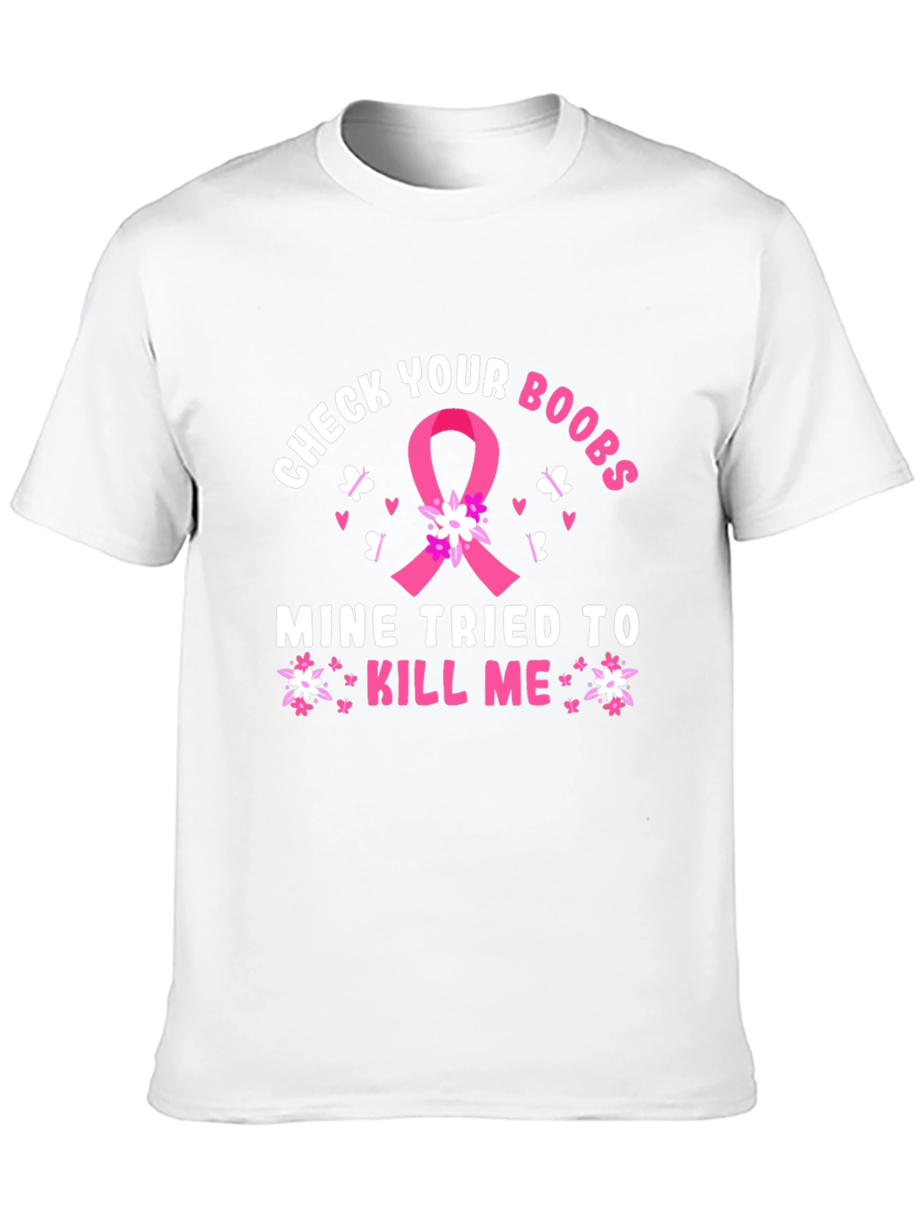 Check Your Boobs Breast Cancer Awareness T-Shirt
