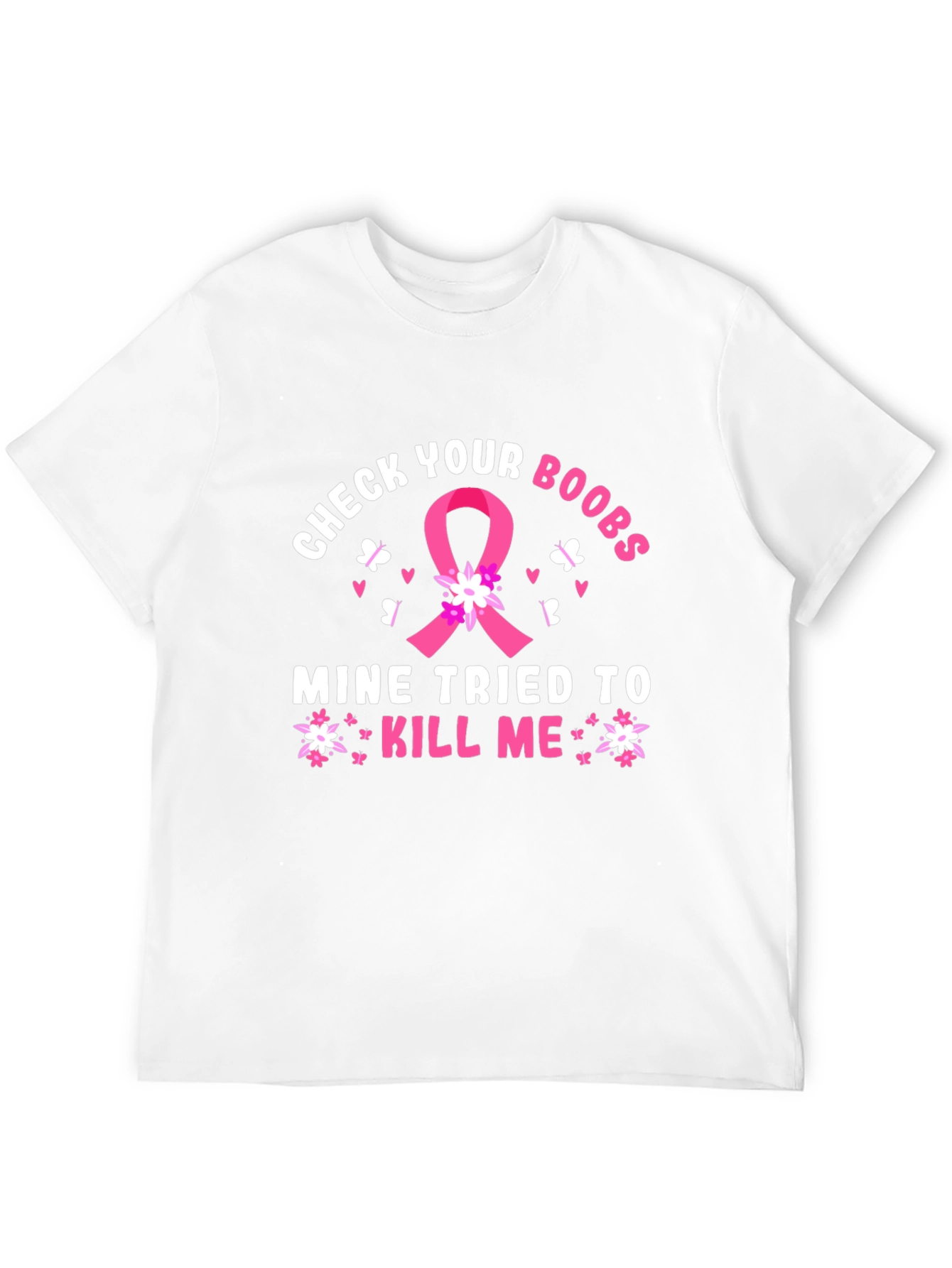 Check Your Boobs Breast Cancer Awareness T-Shirt