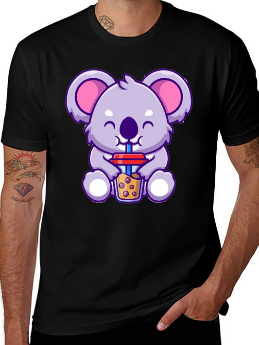 Cute Koala Boba Tea Graphic T-Shirt