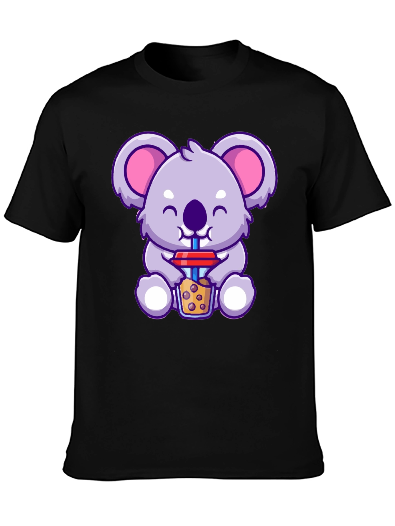 Cute Koala Boba Tea Graphic T-Shirt