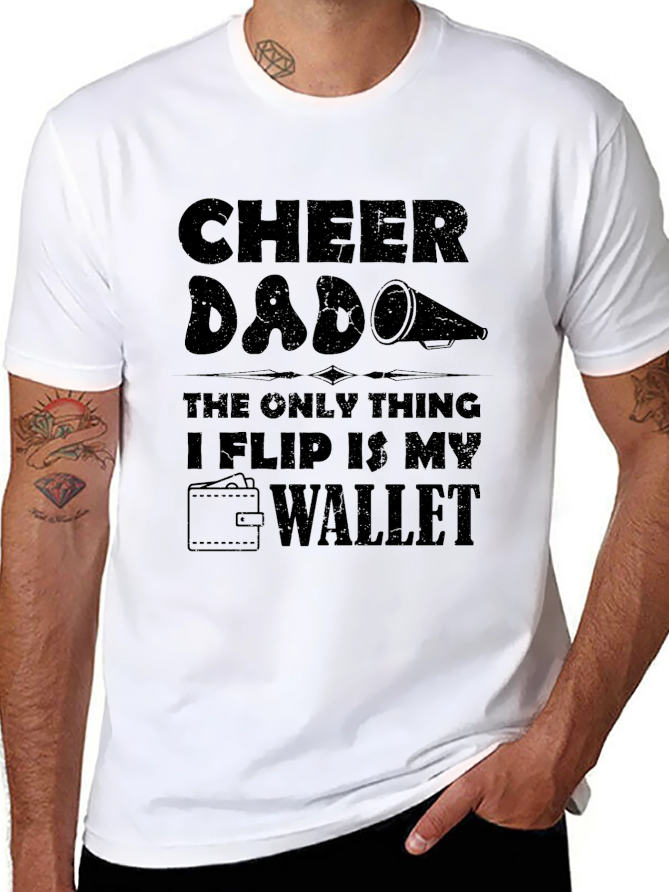 Cheer Dad T-Shirt - I Flip My Wallet