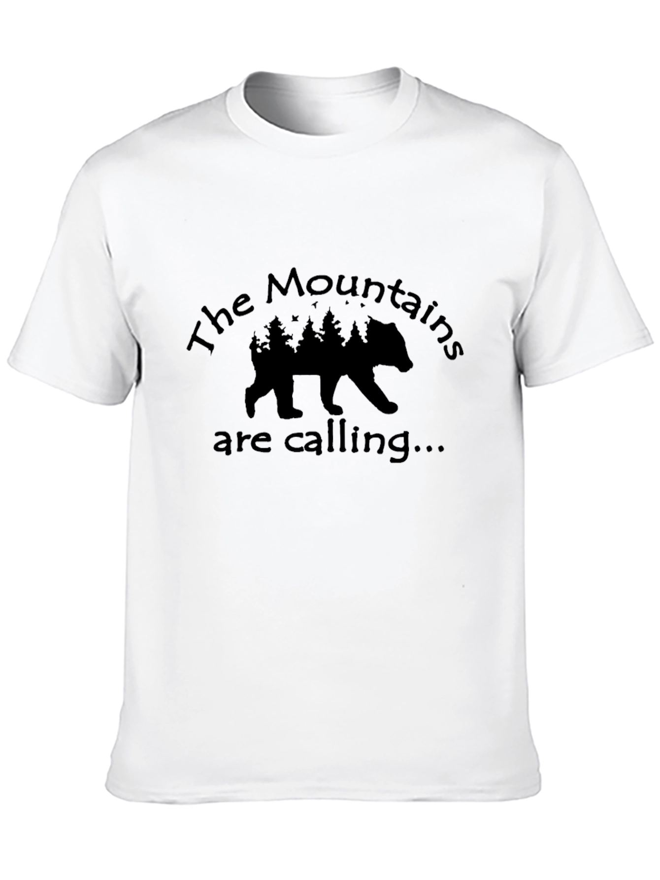 Mountains are Calling Black T-Shirt