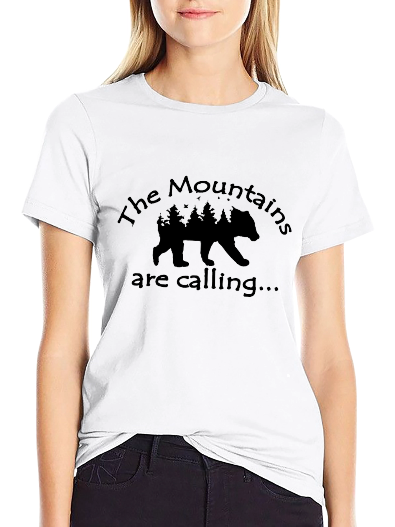 Mountains are Calling Black T-Shirt