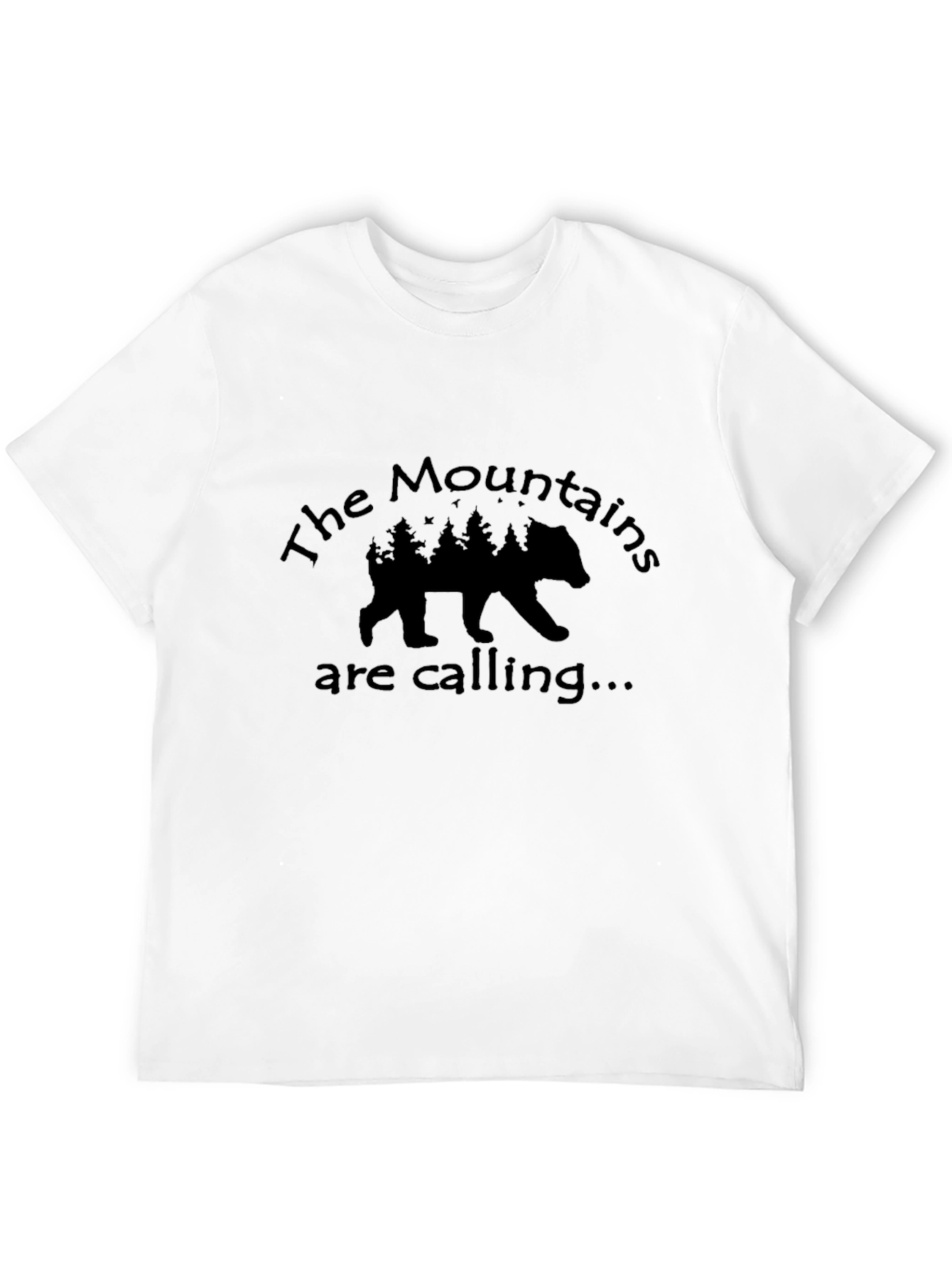 Mountains are Calling Black T-Shirt