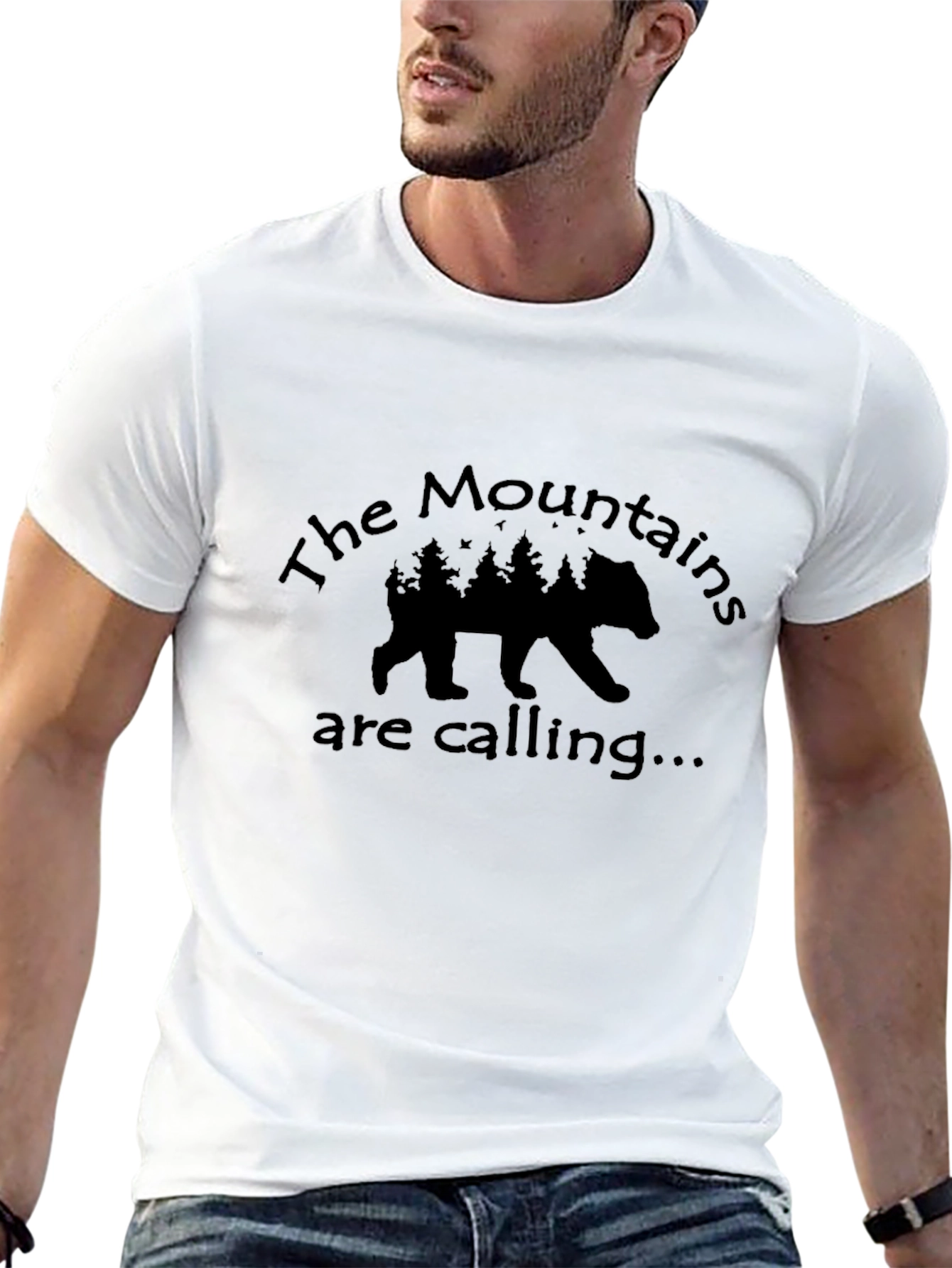 Mountains are Calling Black T-Shirt