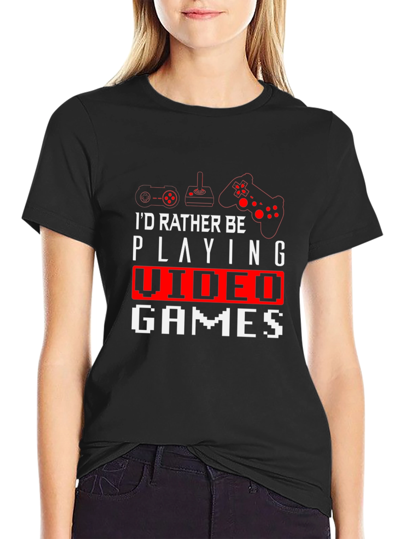 Gamer T-Shirt - Id Rather Be Playing Video Games