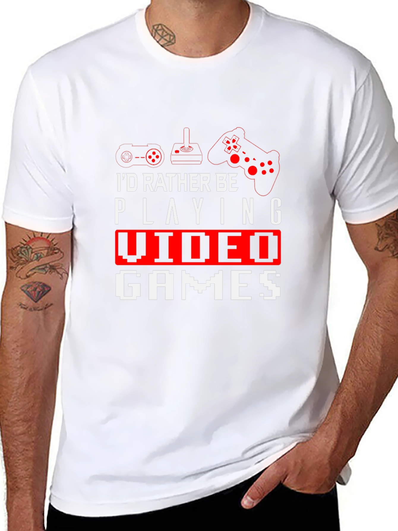 Gamer T-Shirt - Id Rather Be Playing Video Games