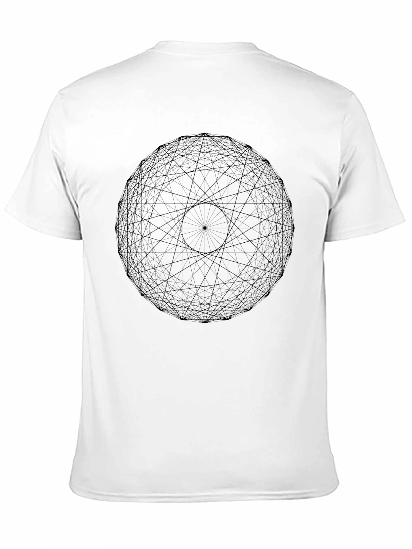 Geometric Line Art Black Graphic Tee