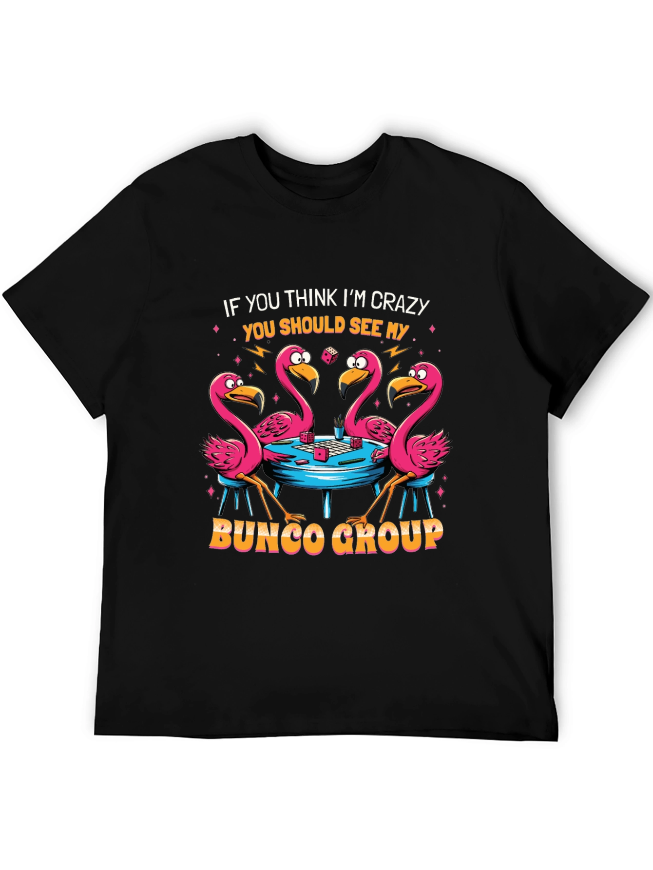 Crazy Bunco Group Flamingo Graphic Tee
