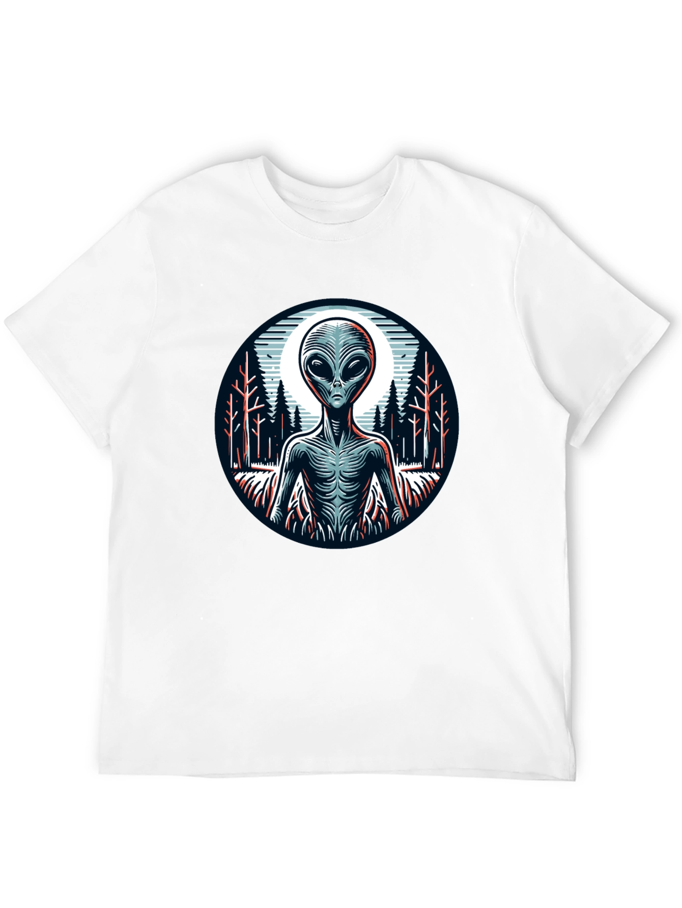 Alien Graphic Print Black T-Shirt
