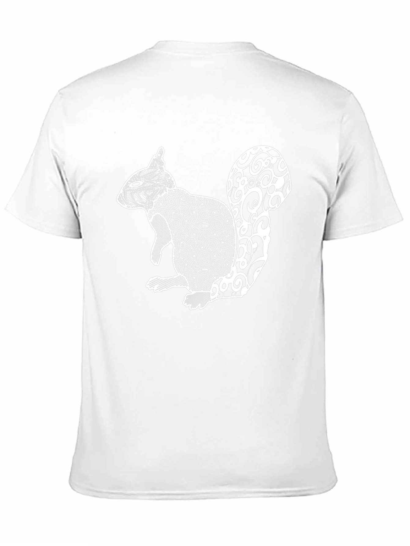 Abstract Squirrel Graphic Print Tee - Black