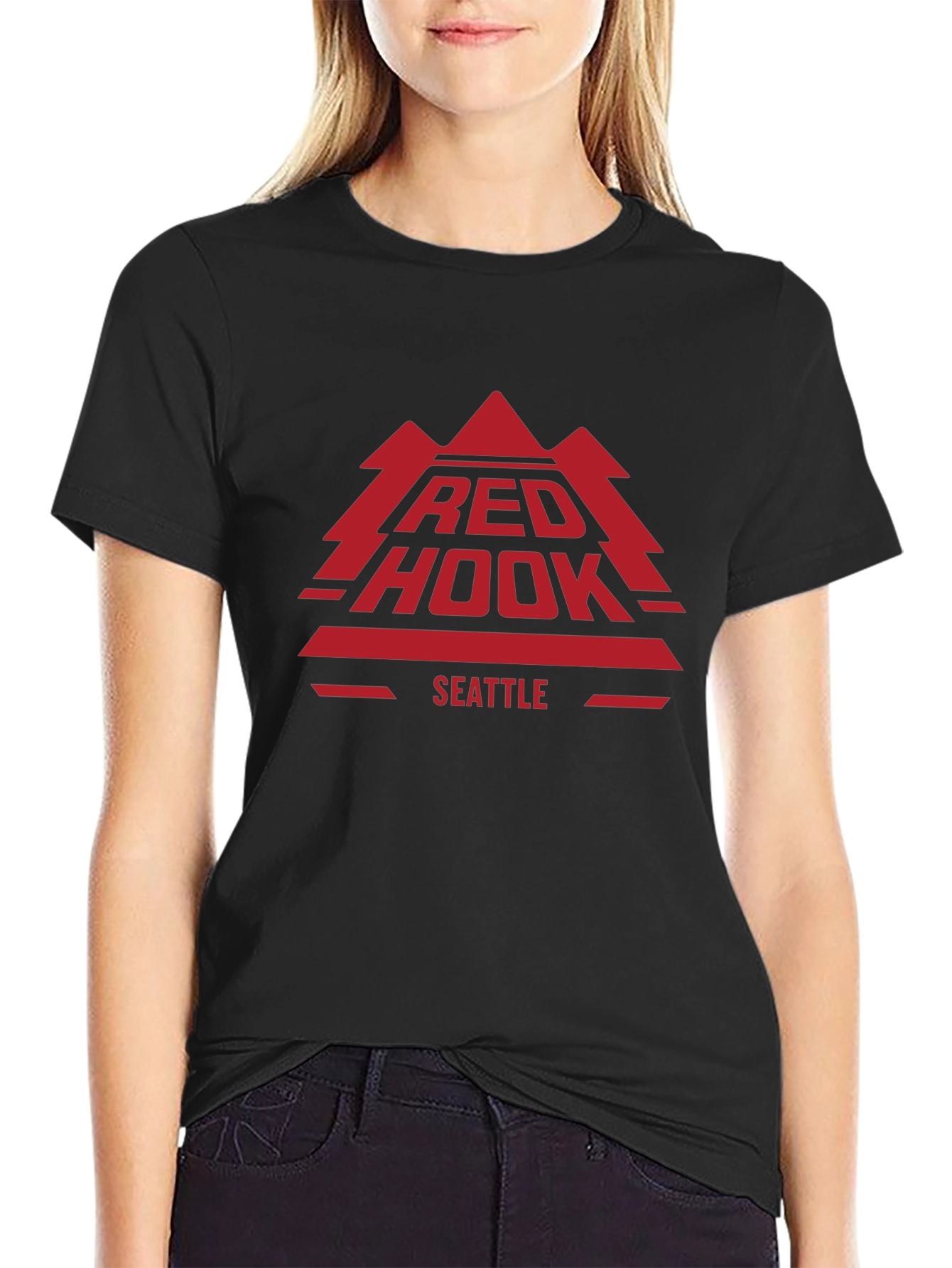 Red Hook Seattle Graphic T-Shirt - Black