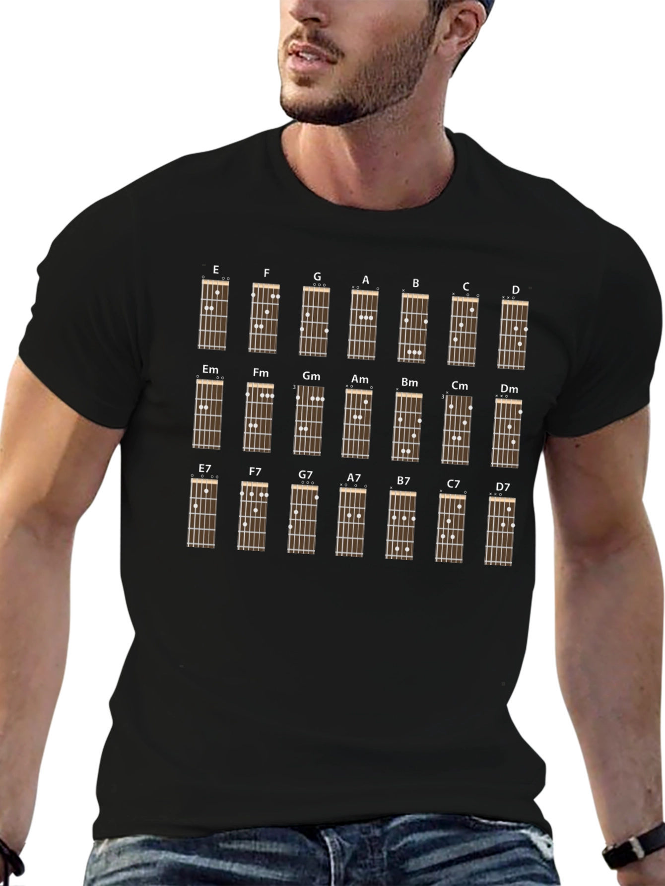 Guitar Chord Chart T-Shirt - Musicians Guide Tee