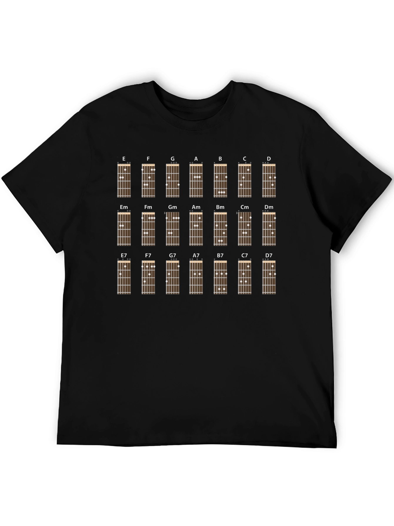 Guitar Chord Chart T-Shirt - Musicians Guide Tee