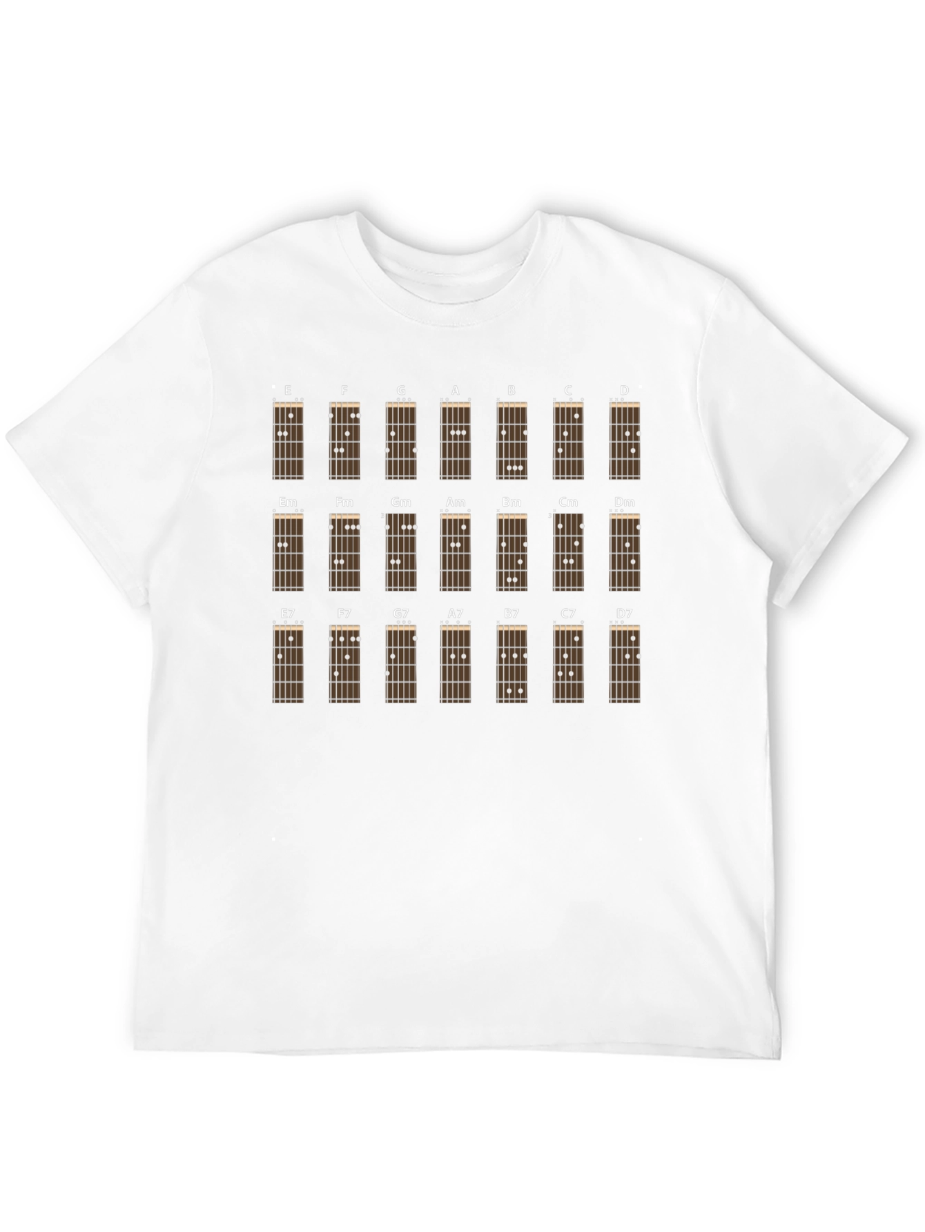 Guitar Chord Chart T-Shirt - Musicians Guide Tee