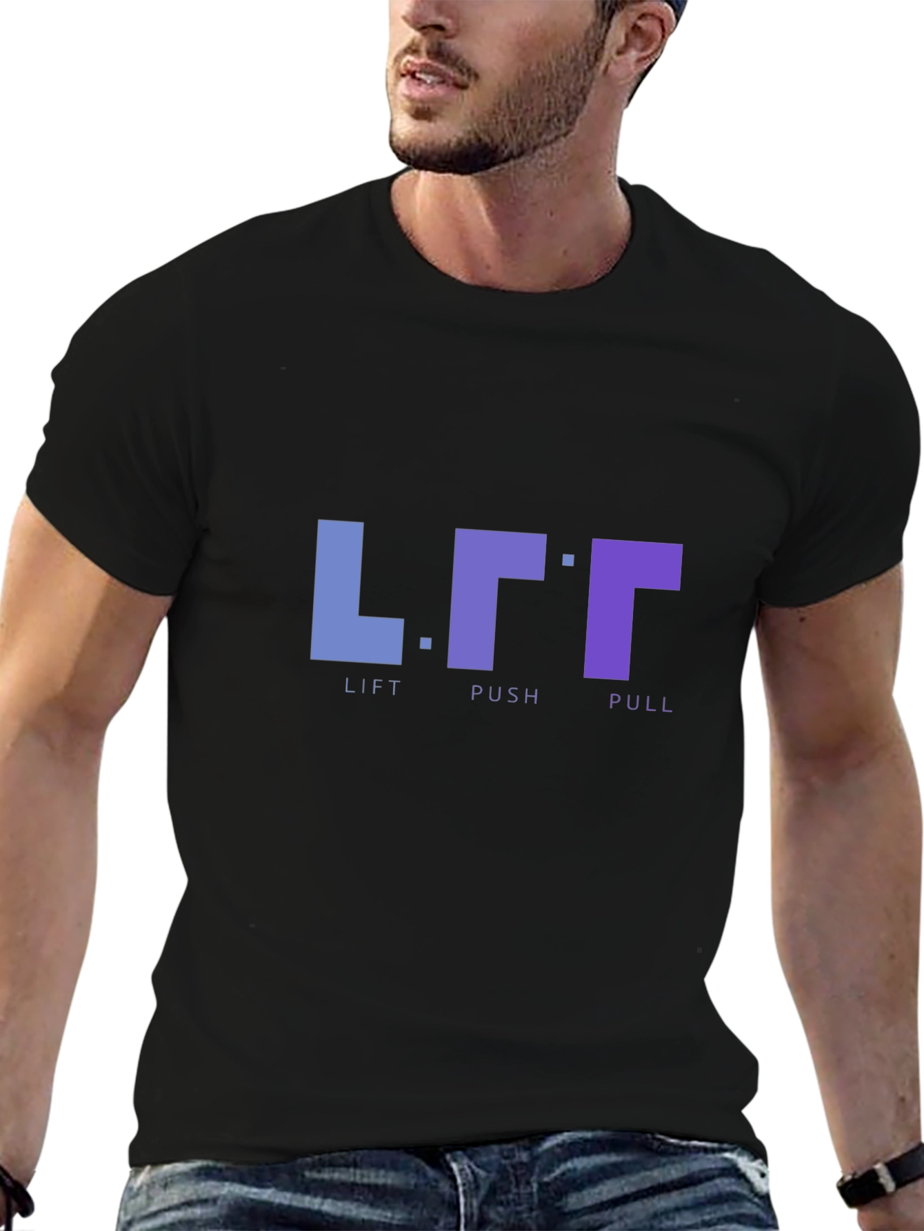 Lift Push Pull Black Graphic T-Shirt