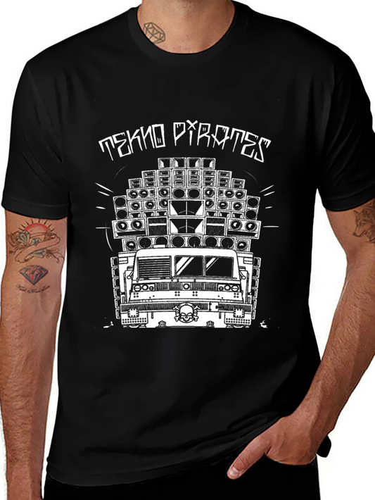 Tekno Pirates Truck T-Shirt - Black Graphic Tee