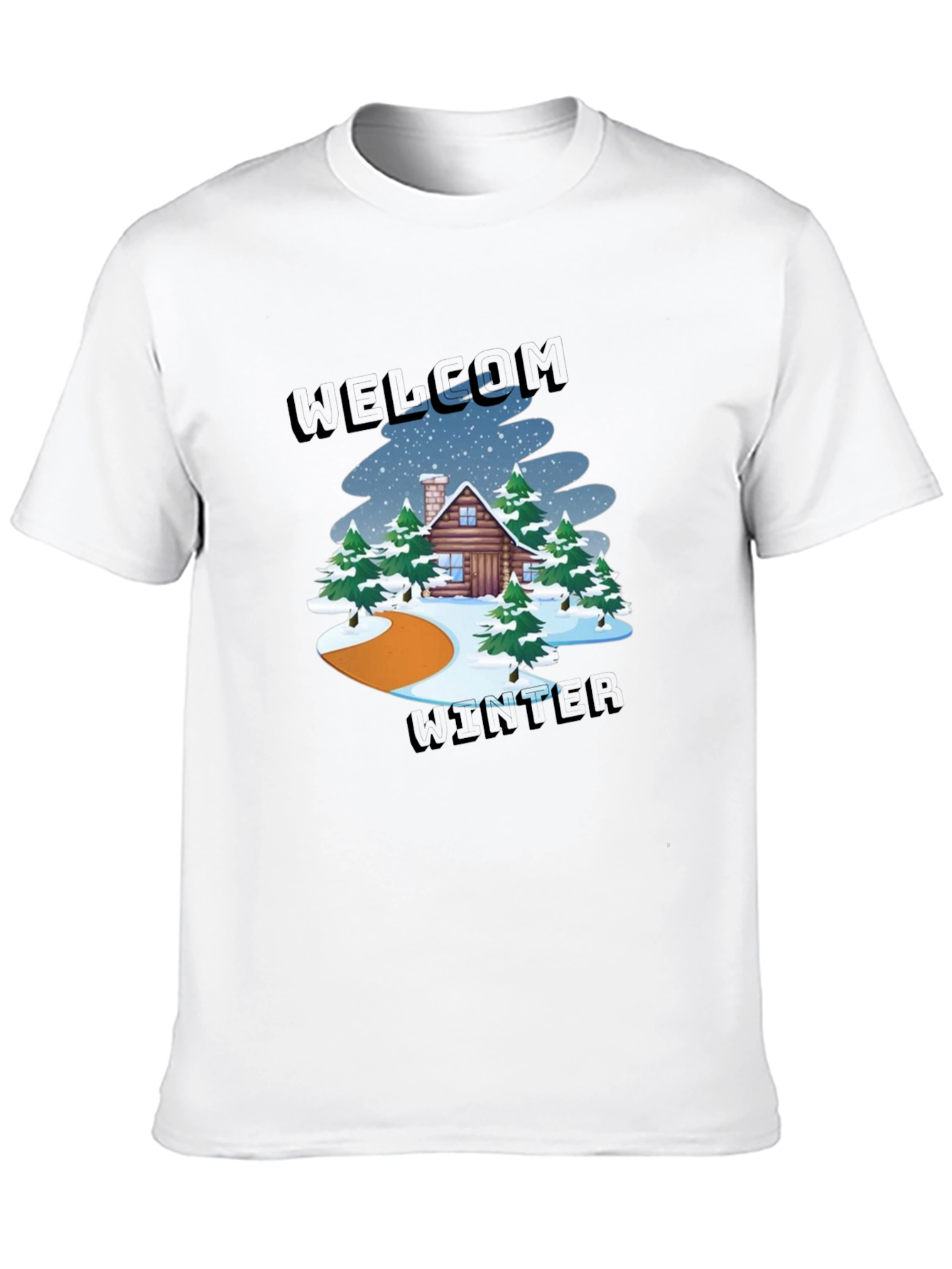 Welcome Winter Cabin Graphic Tee