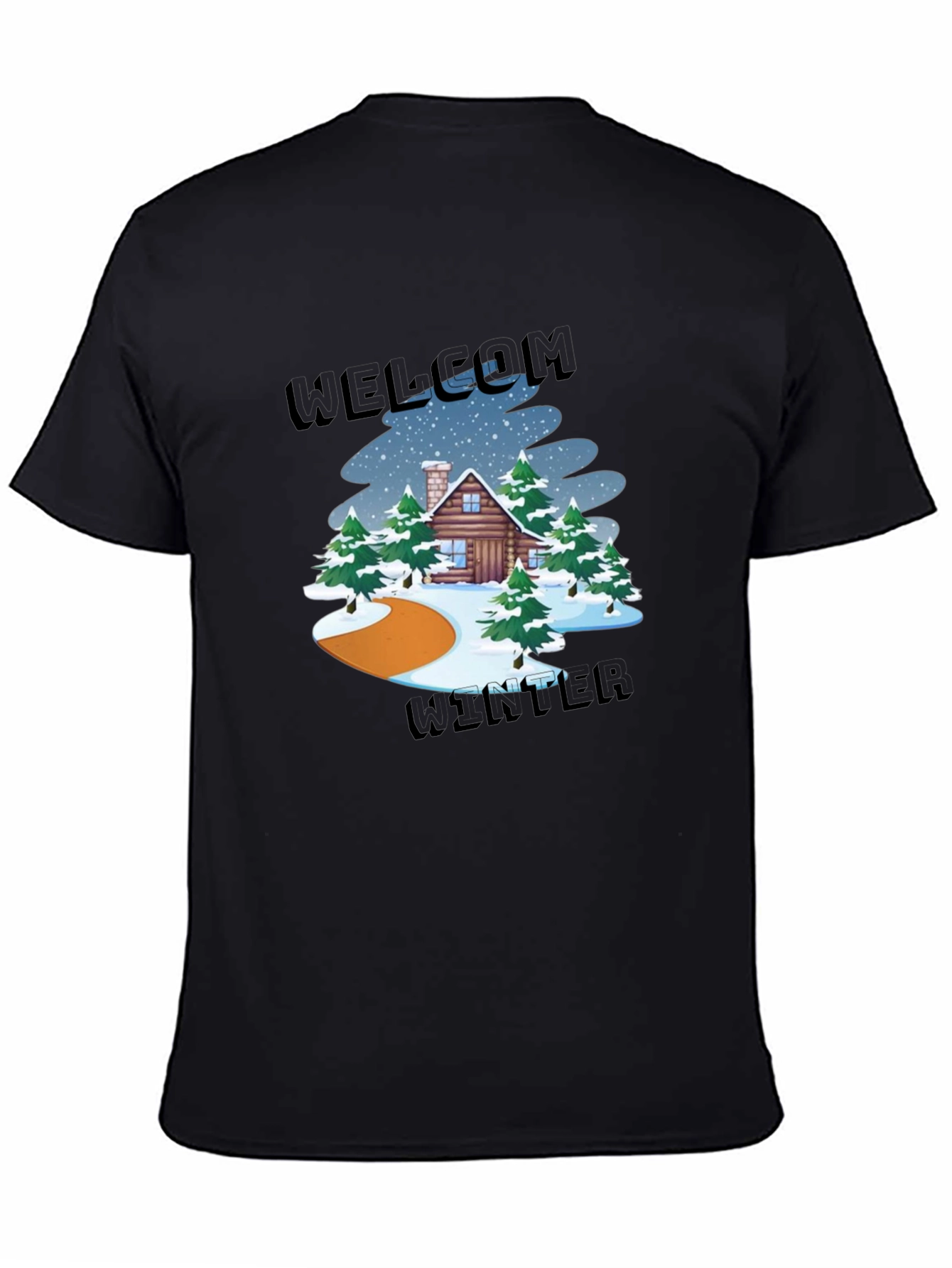Welcome Winter Cabin Graphic Tee