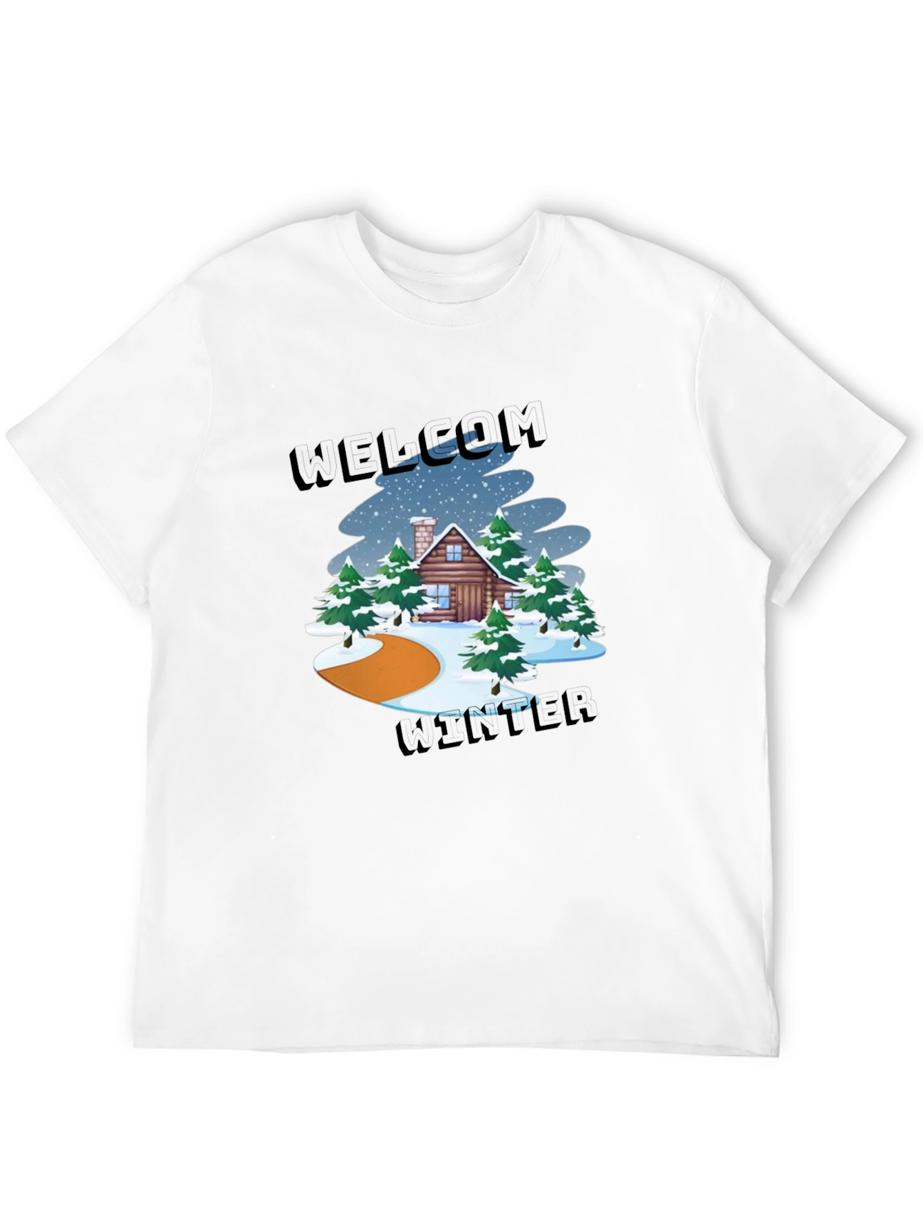 Welcome Winter Cabin Graphic Tee