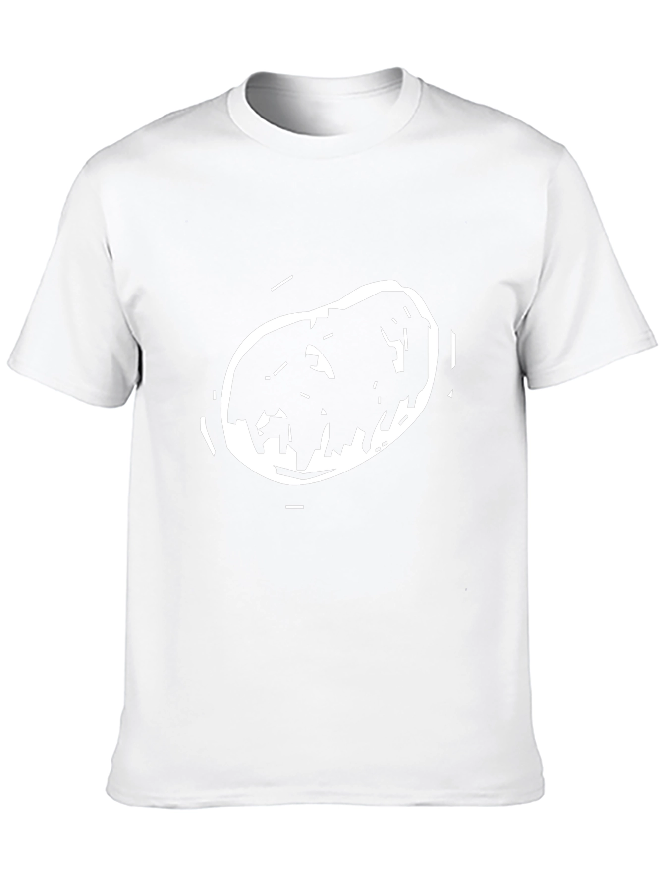 Graphic Black T-Shirt with Abstract Oval Design