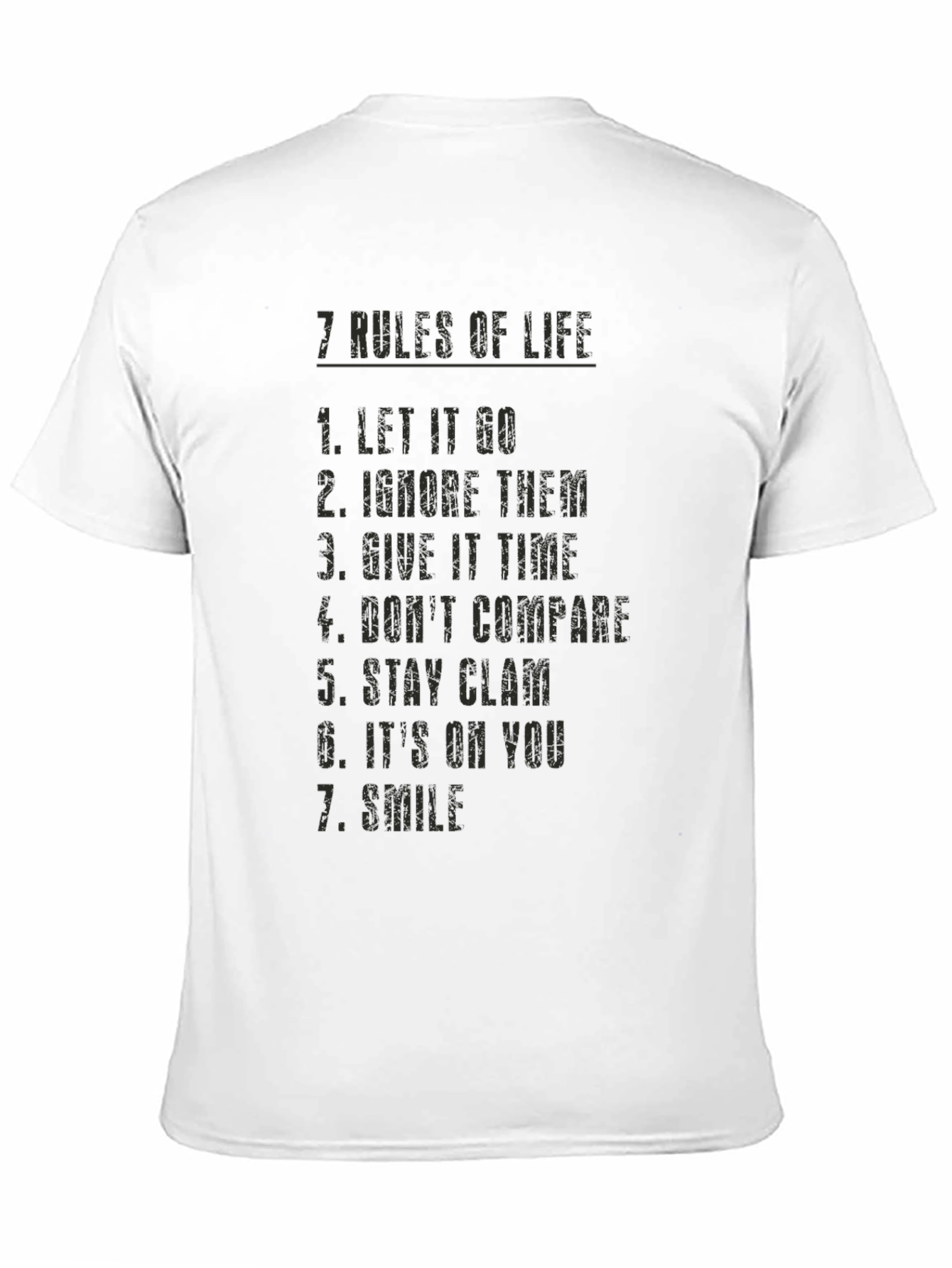 7 Rules of Life Graphic Print T-Shirt