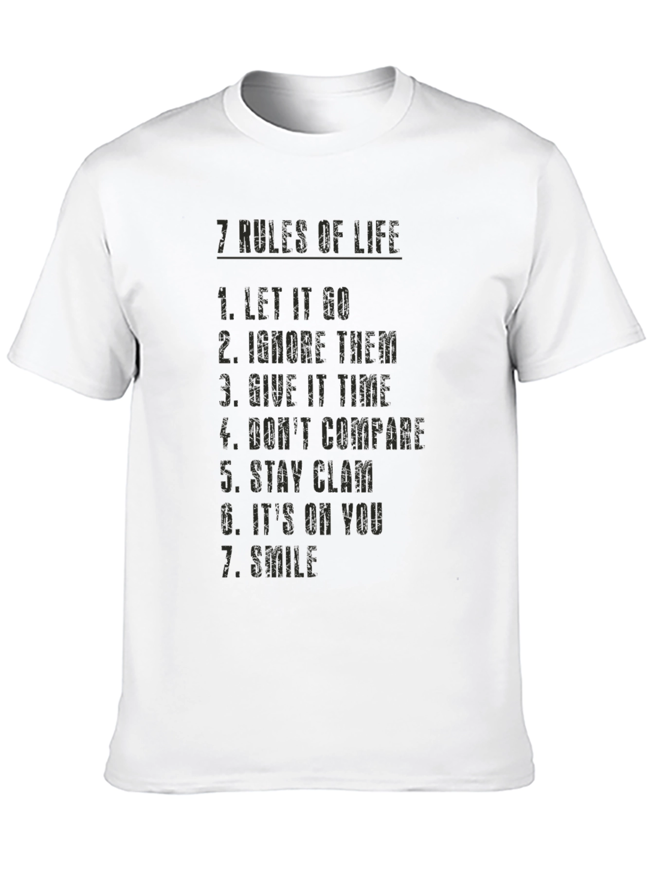 7 Rules of Life Graphic Print T-Shirt