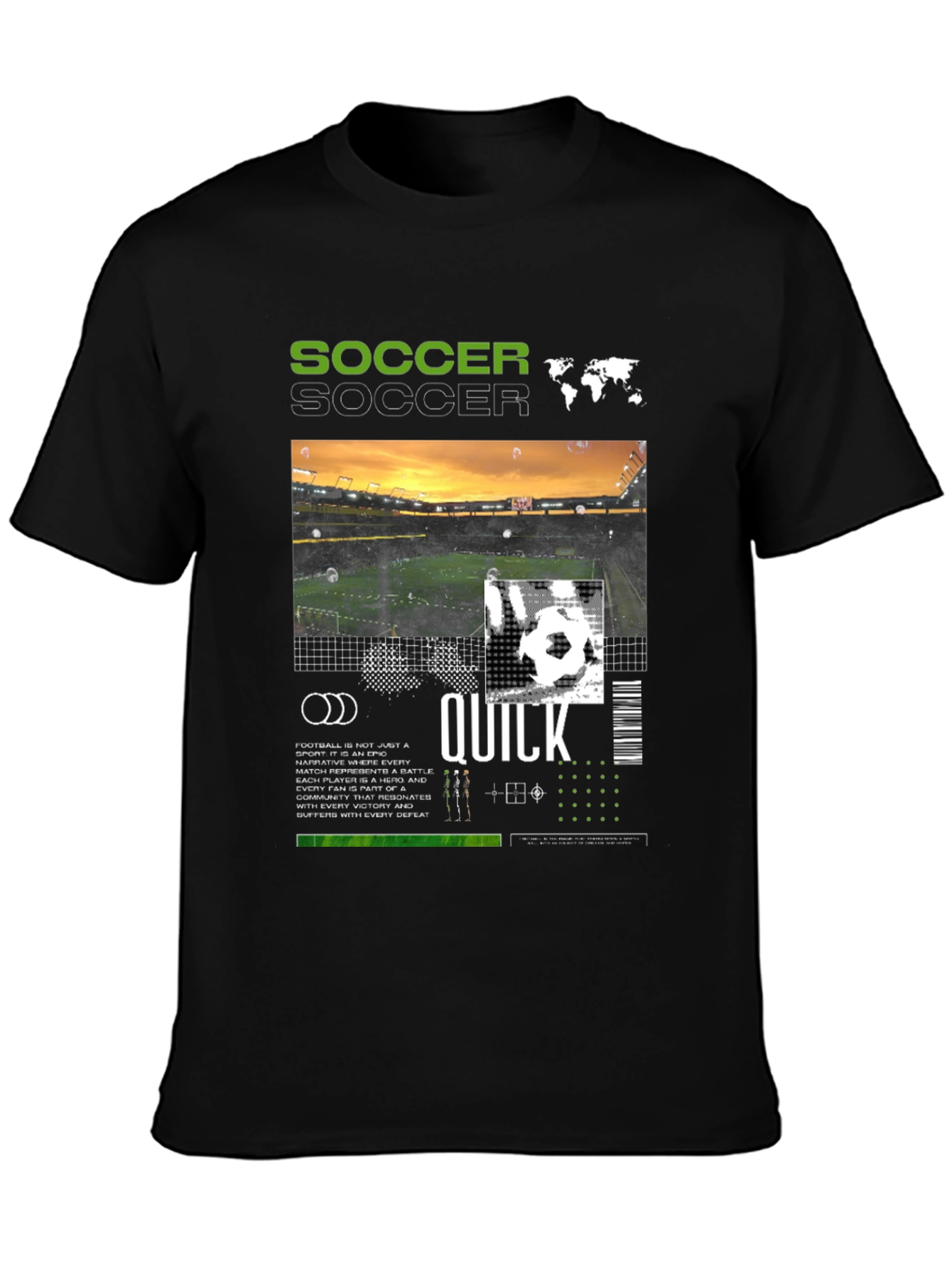 Soccer Graphic Print T-Shirt - Modern Style