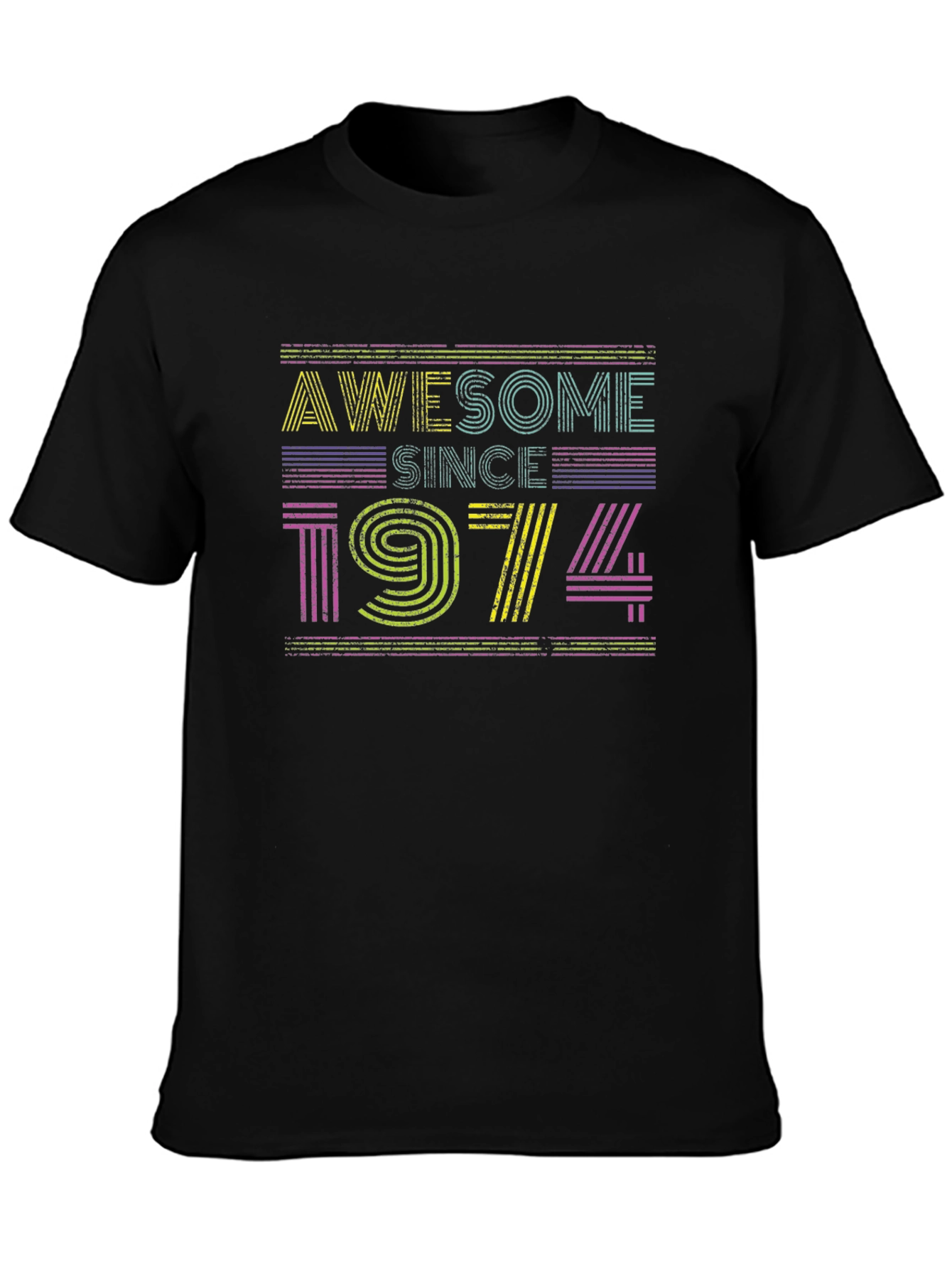 Awesome Since 1974 Graphic Tee - Retro Birthday Shirt