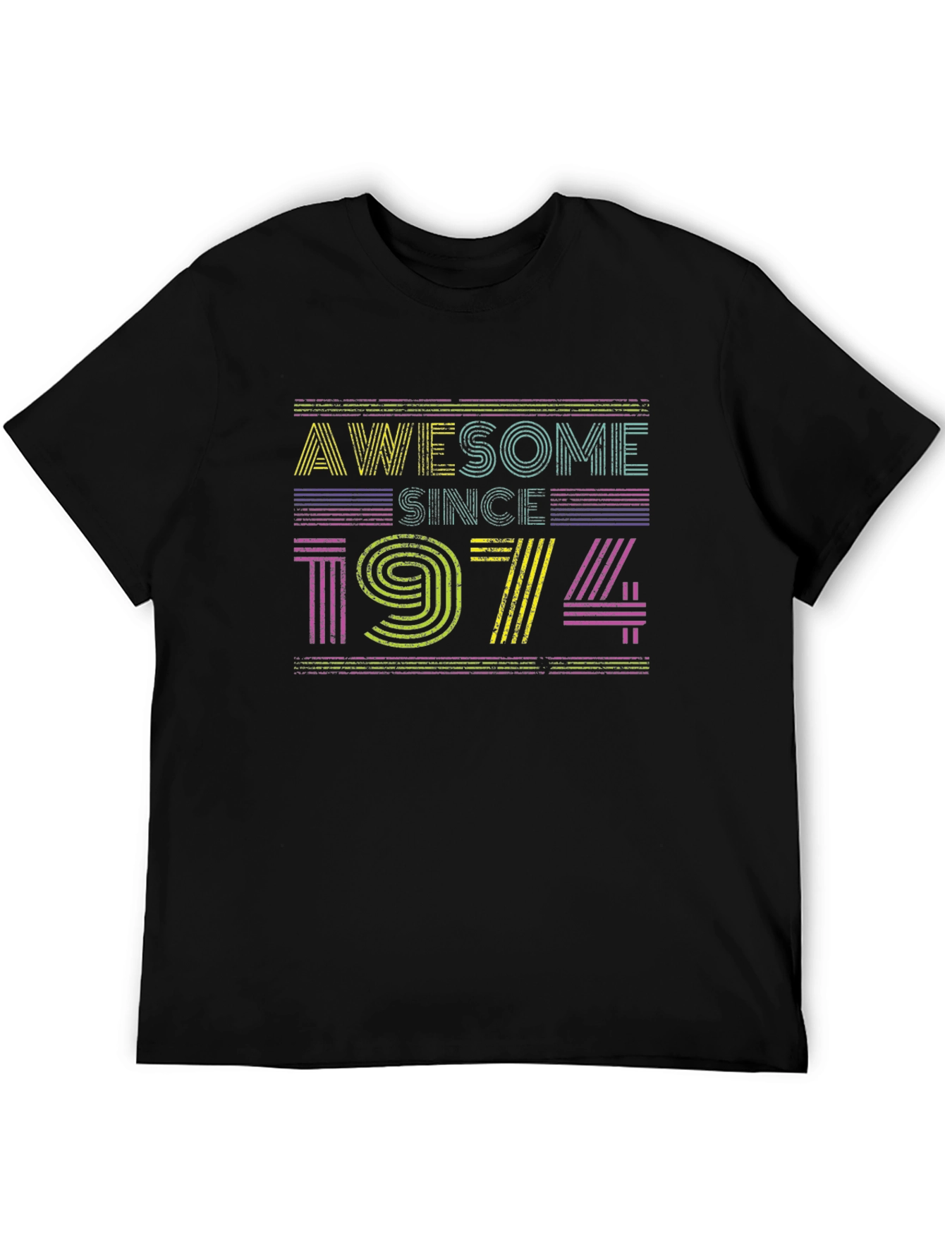 Awesome Since 1974 Graphic Tee - Retro Birthday Shirt