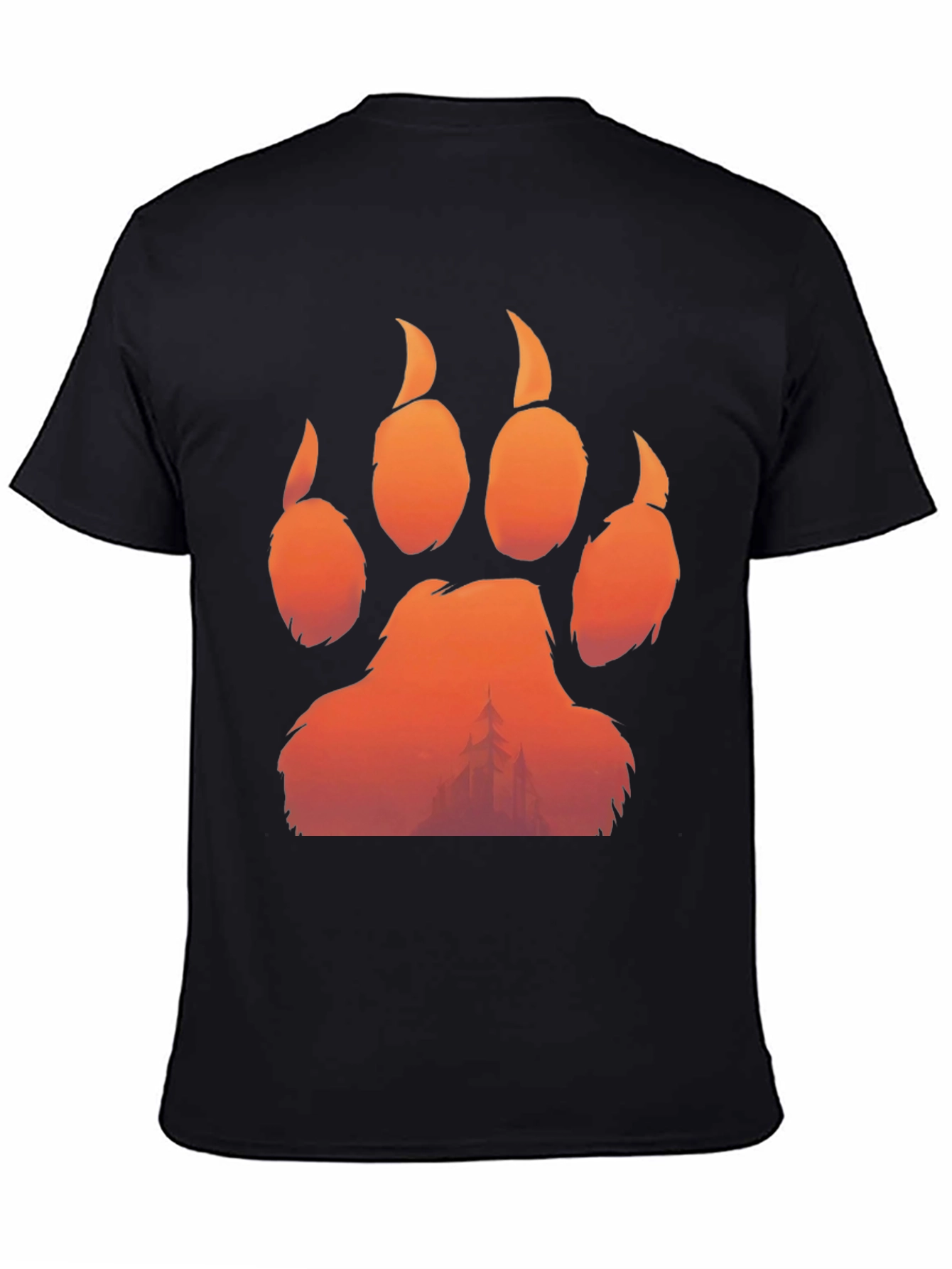 Bear Paw Print Graphic Tee - Nature Inspired Design