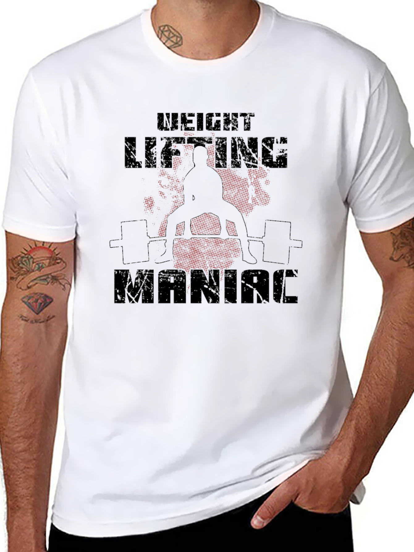 Weight Lifting Maniac Black T-Shirt