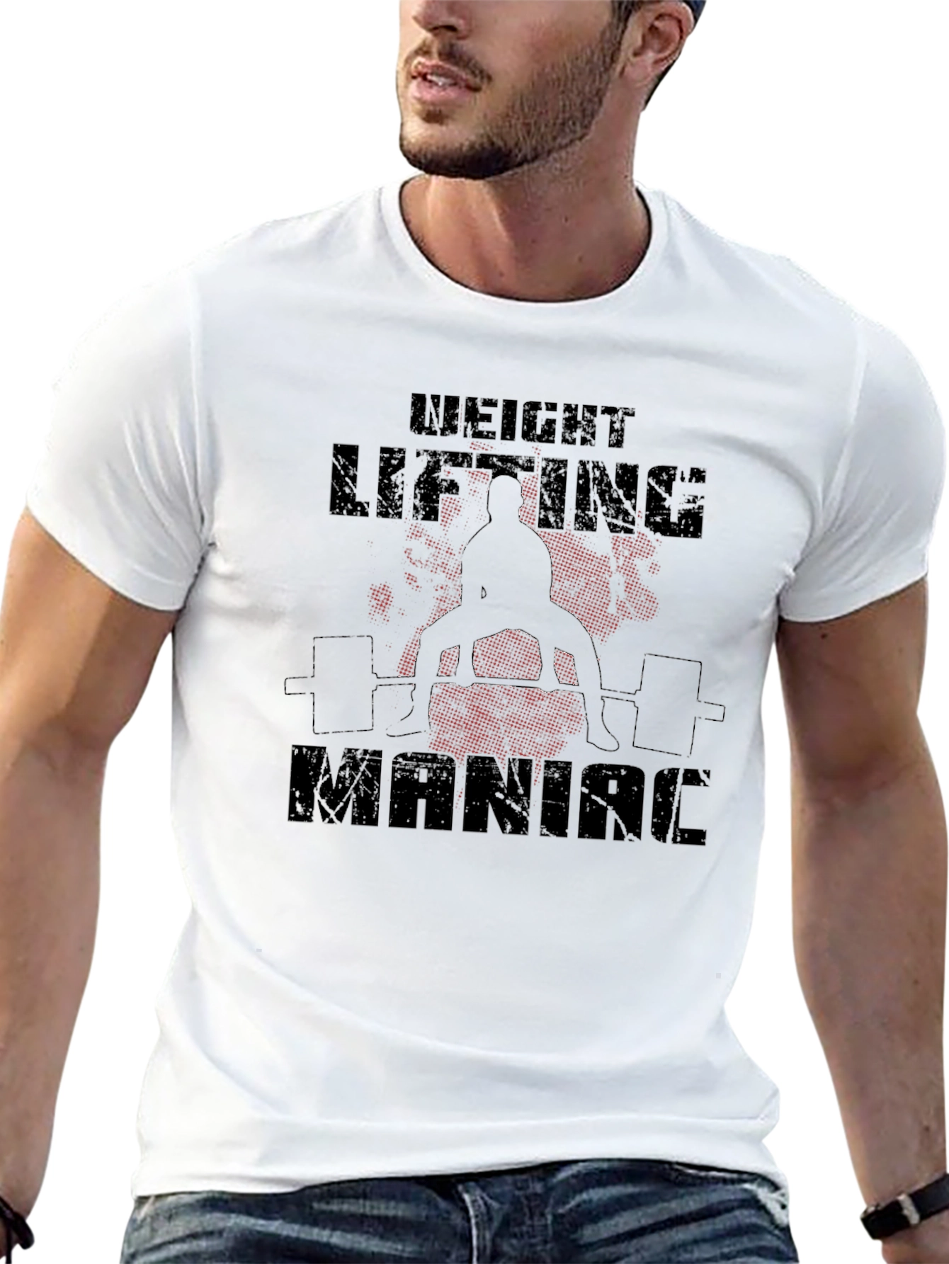 Weight Lifting Maniac Black T-Shirt