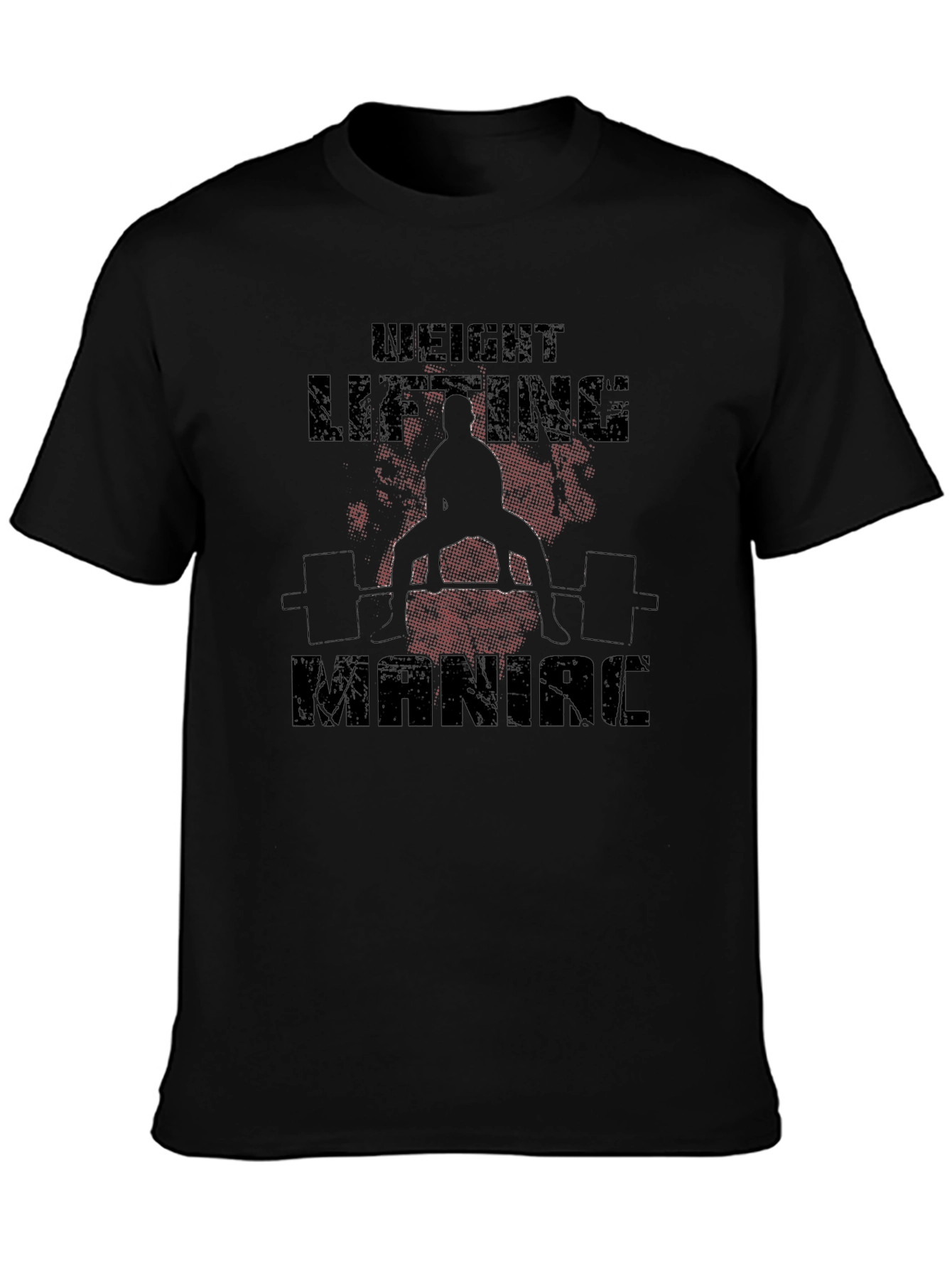 Weight Lifting Maniac Black T-Shirt