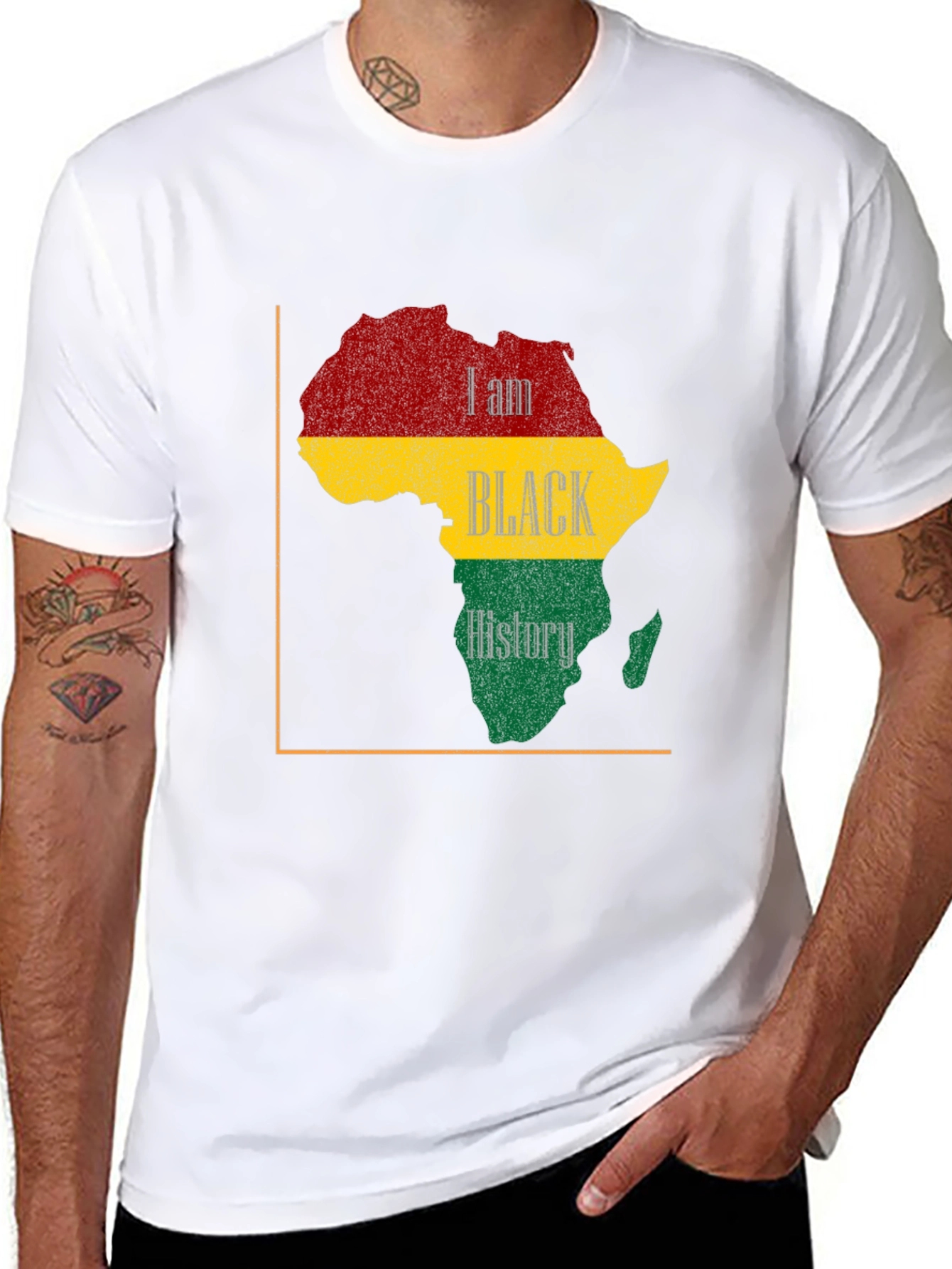Black History T-Shirt - Africa Map Design