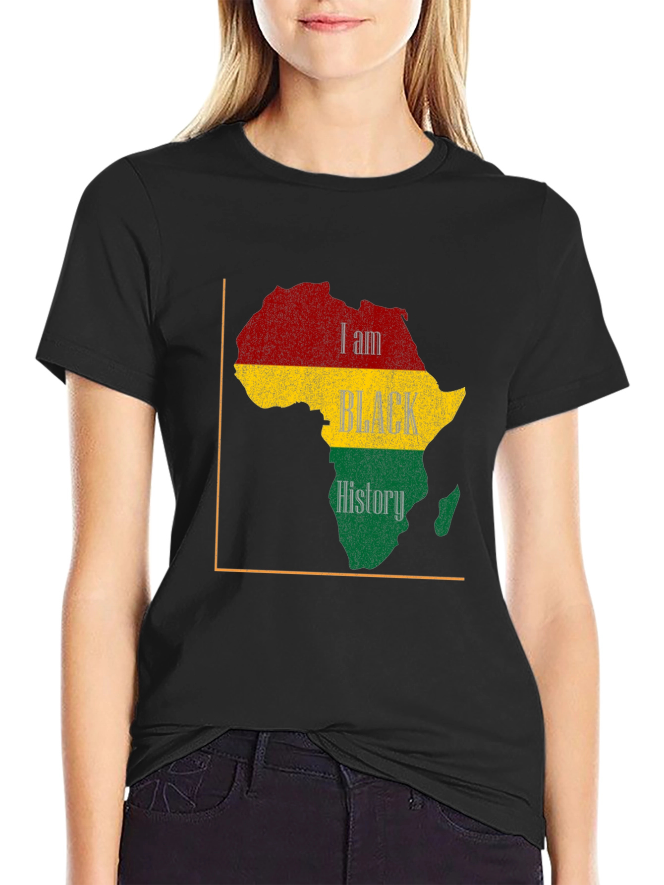 Black History T-Shirt - Africa Map Design