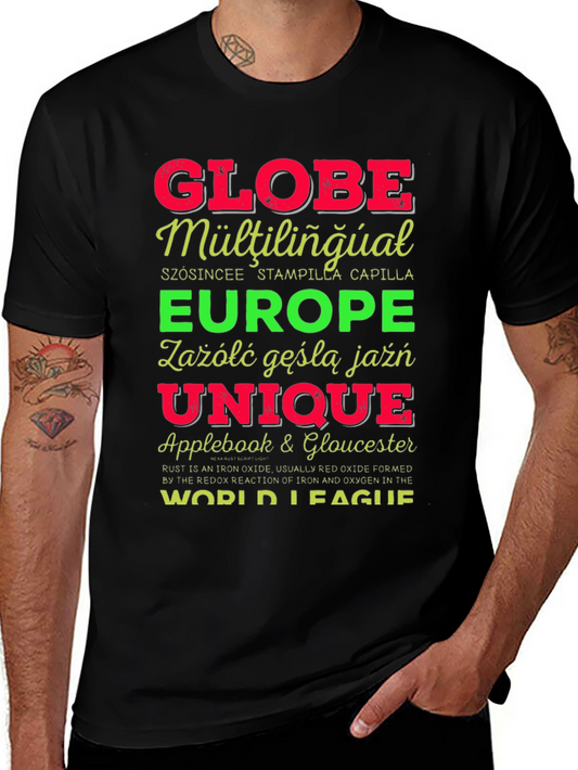 Globe Multilingual Graphic T-Shirt