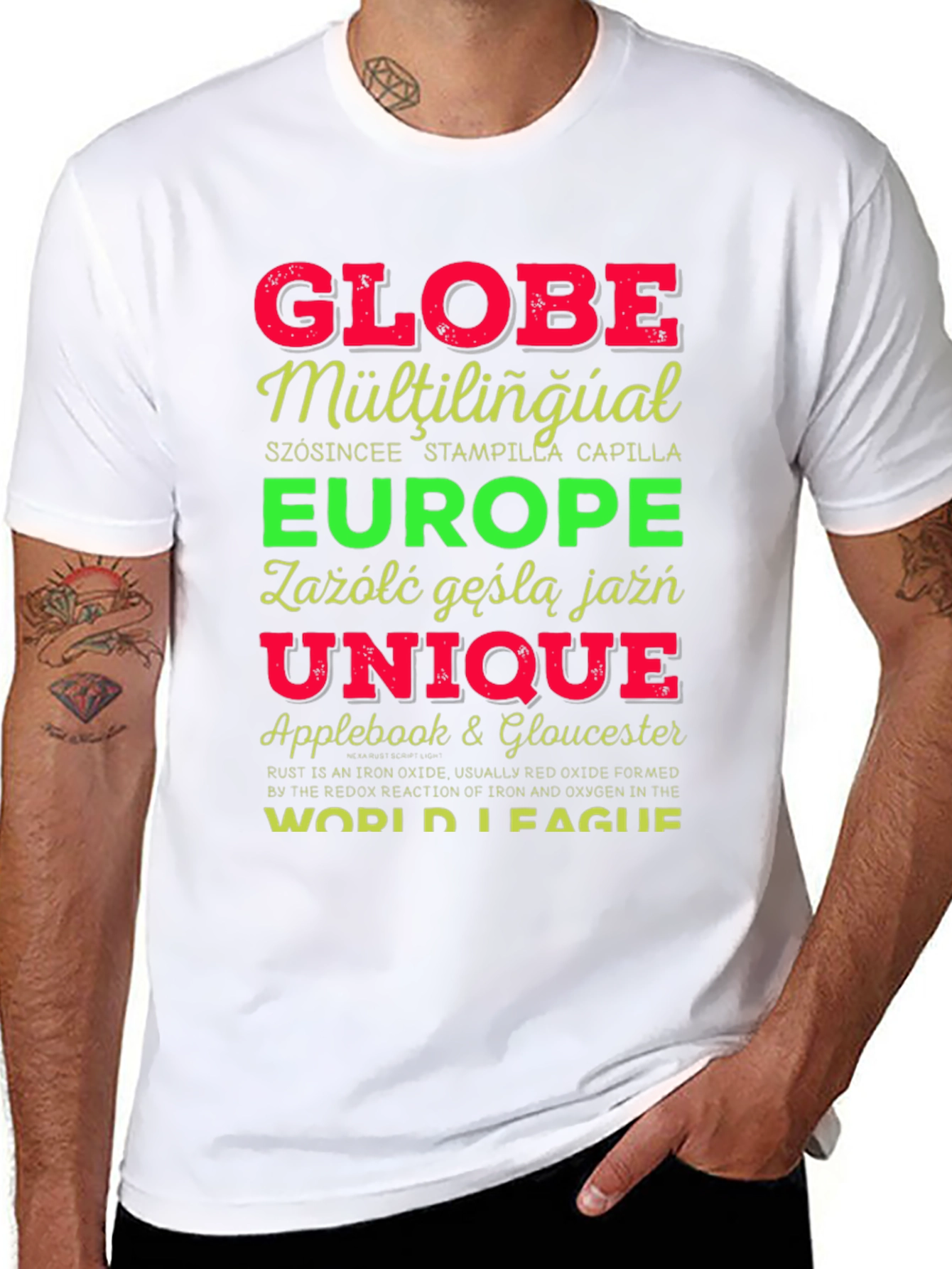 Globe Multilingual Graphic T-Shirt