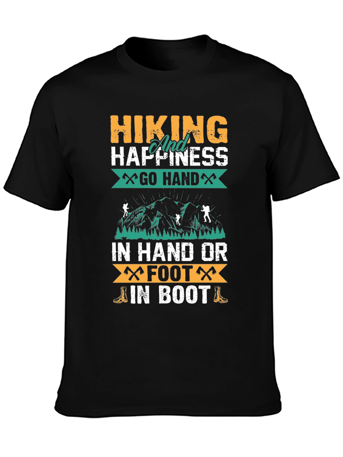 Hiking Happiness Graphic T-Shirt