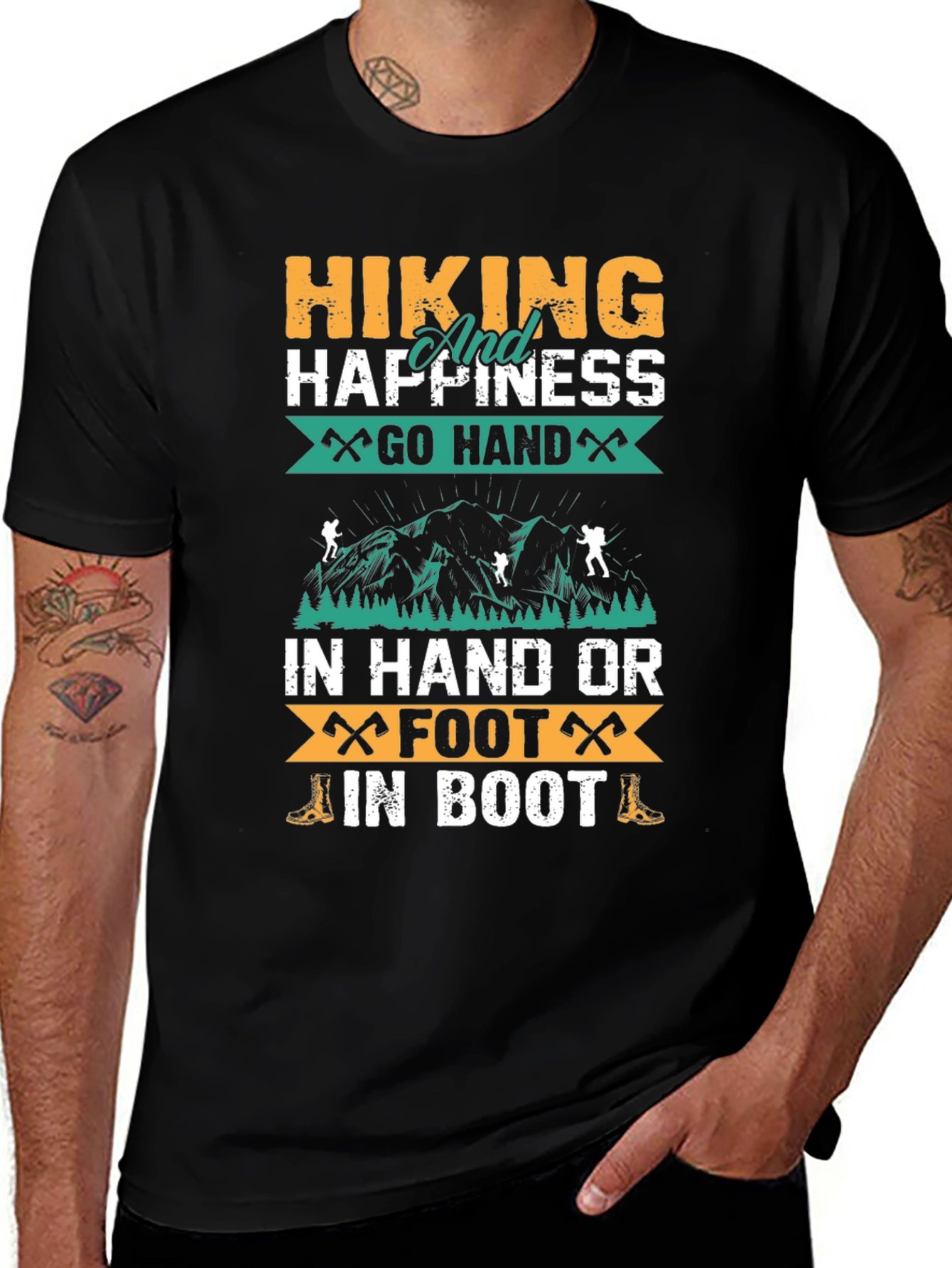 Hiking Happiness Graphic T-Shirt