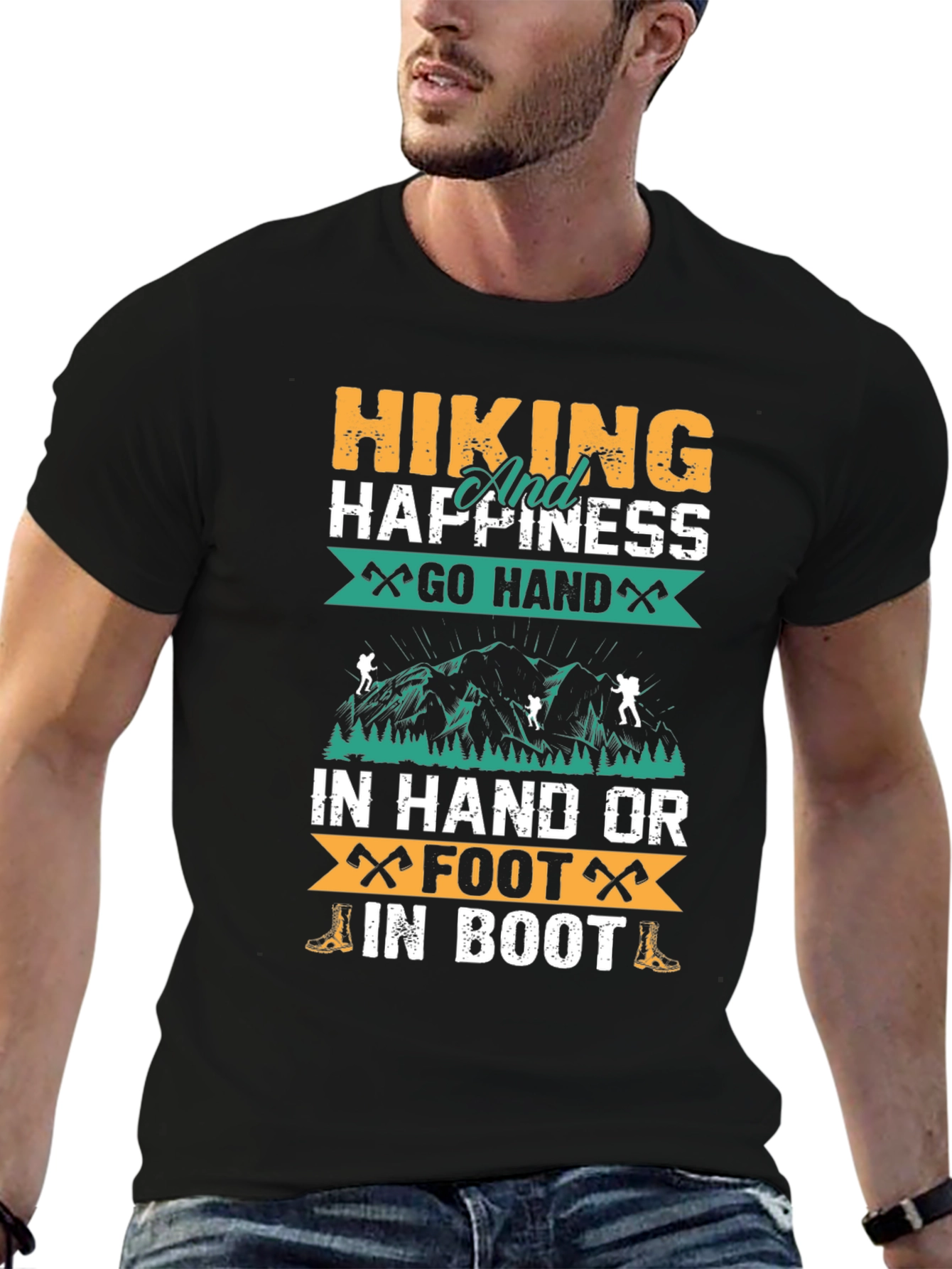 Hiking Happiness Graphic T-Shirt