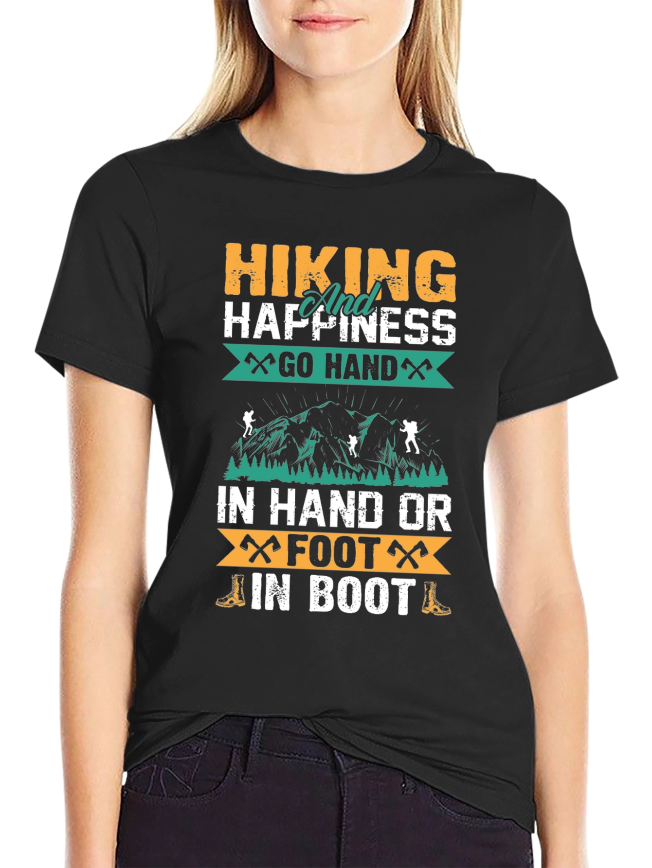 Hiking Happiness Graphic T-Shirt
