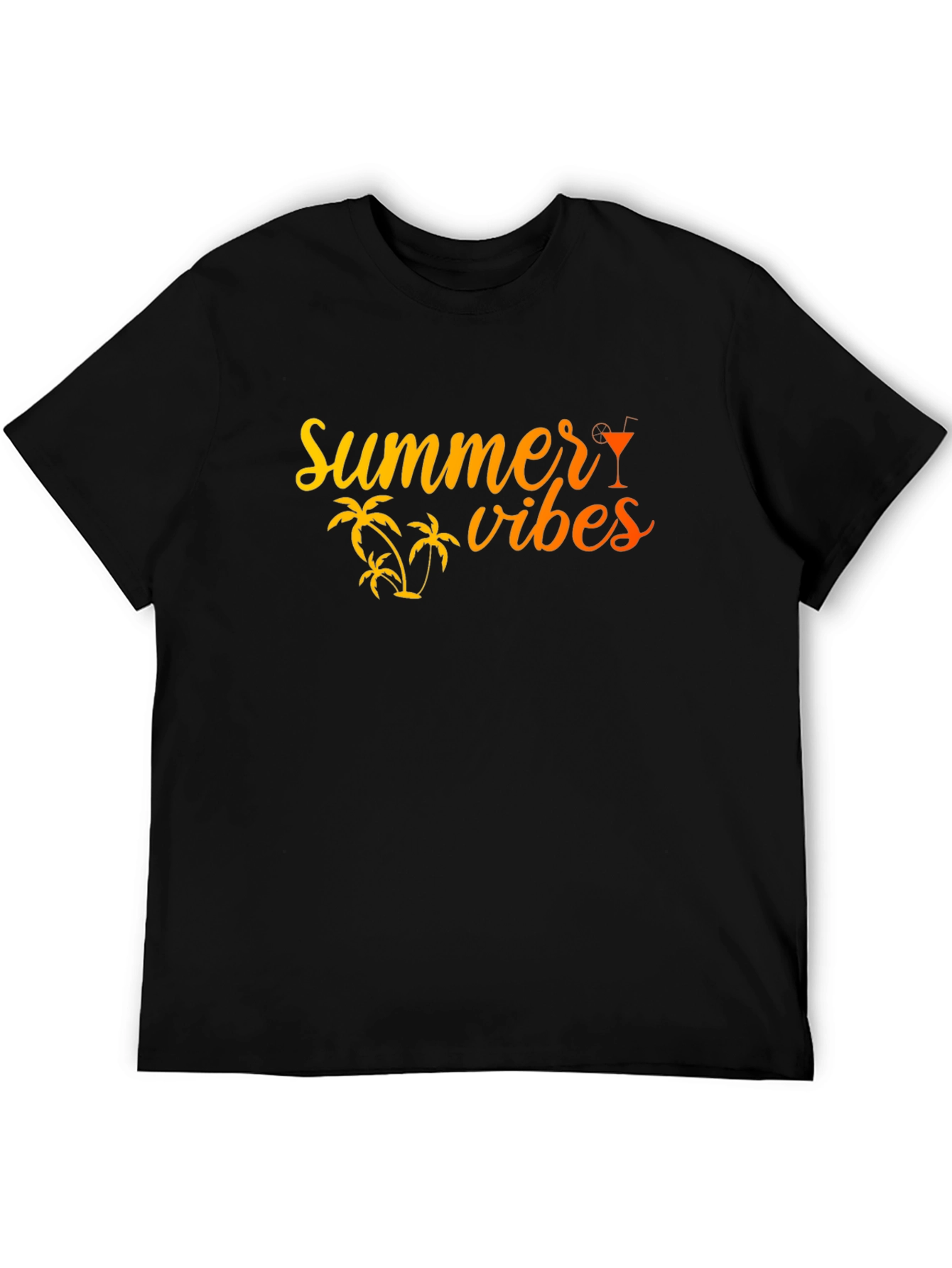 Summer Vibes Black Graphic Tee