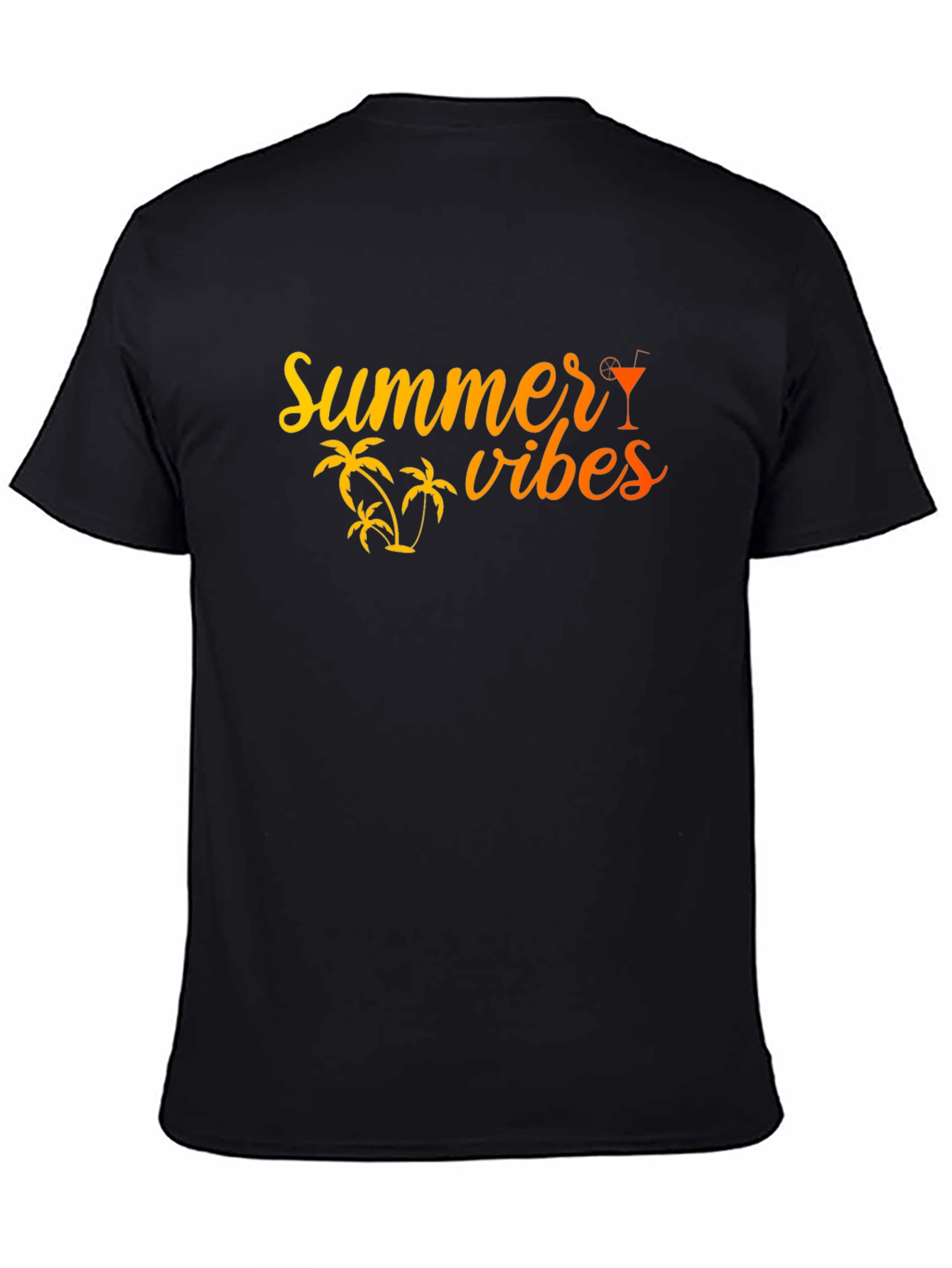 Summer Vibes Black Graphic Tee