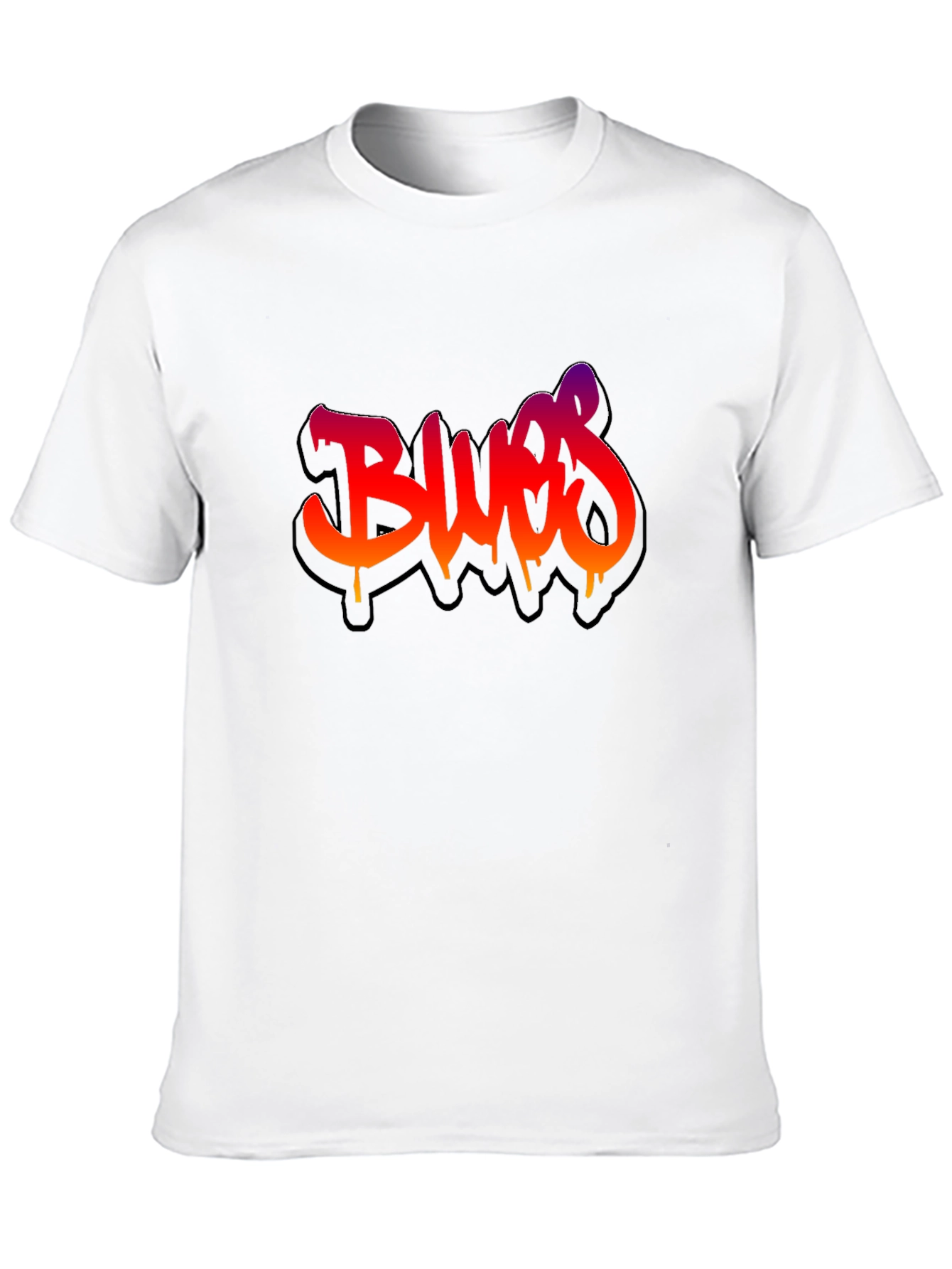 Graffiti Blues Graphic Black T-Shirt