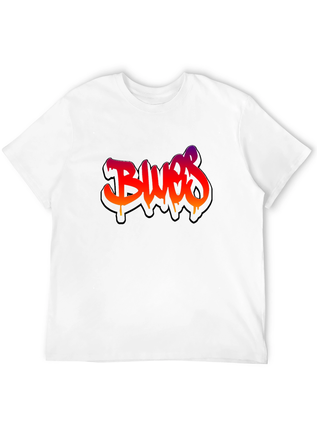 Graffiti Blues Graphic Black T-Shirt