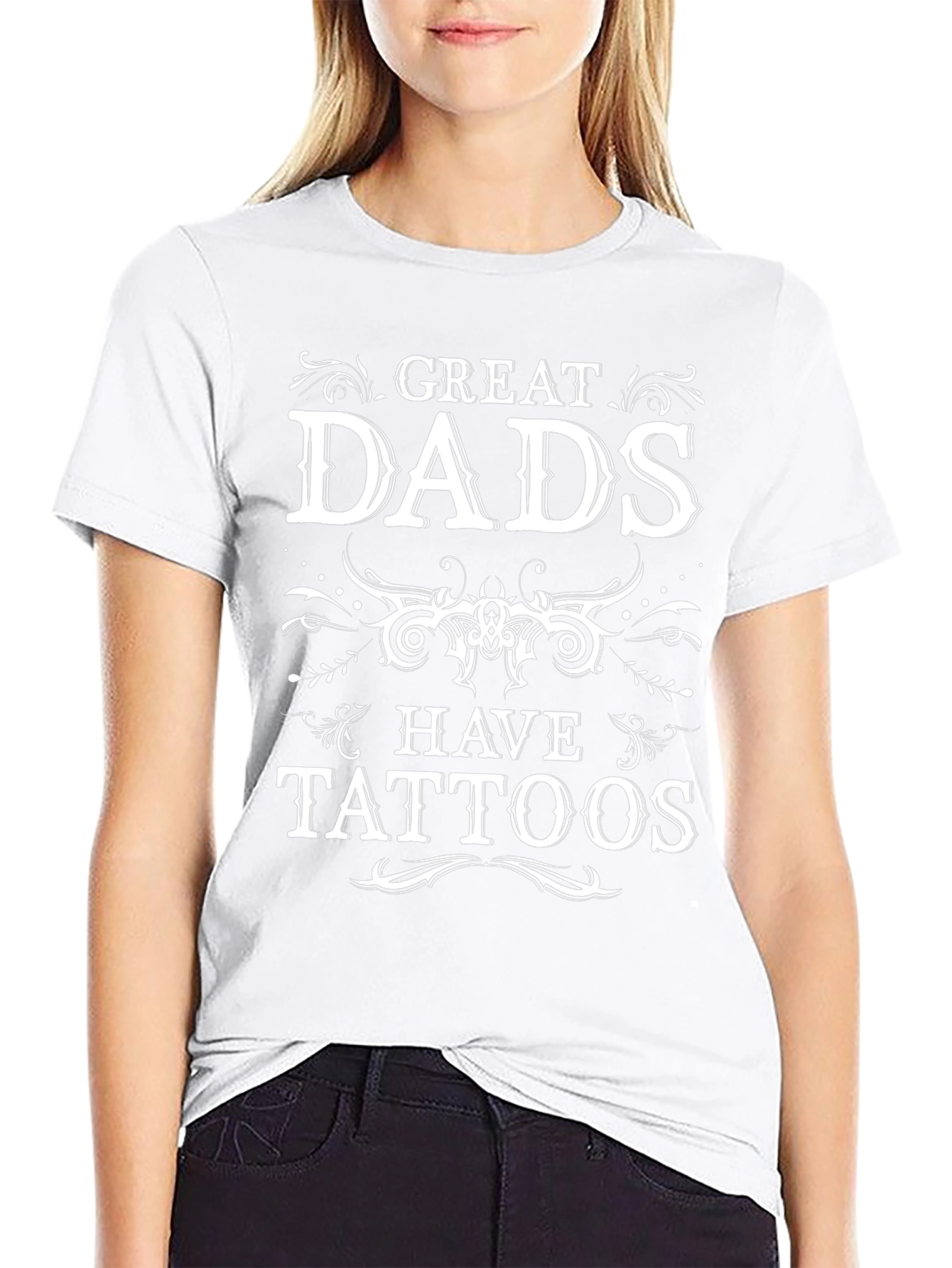 Great Dads Have Tattoos Black T-Shirt